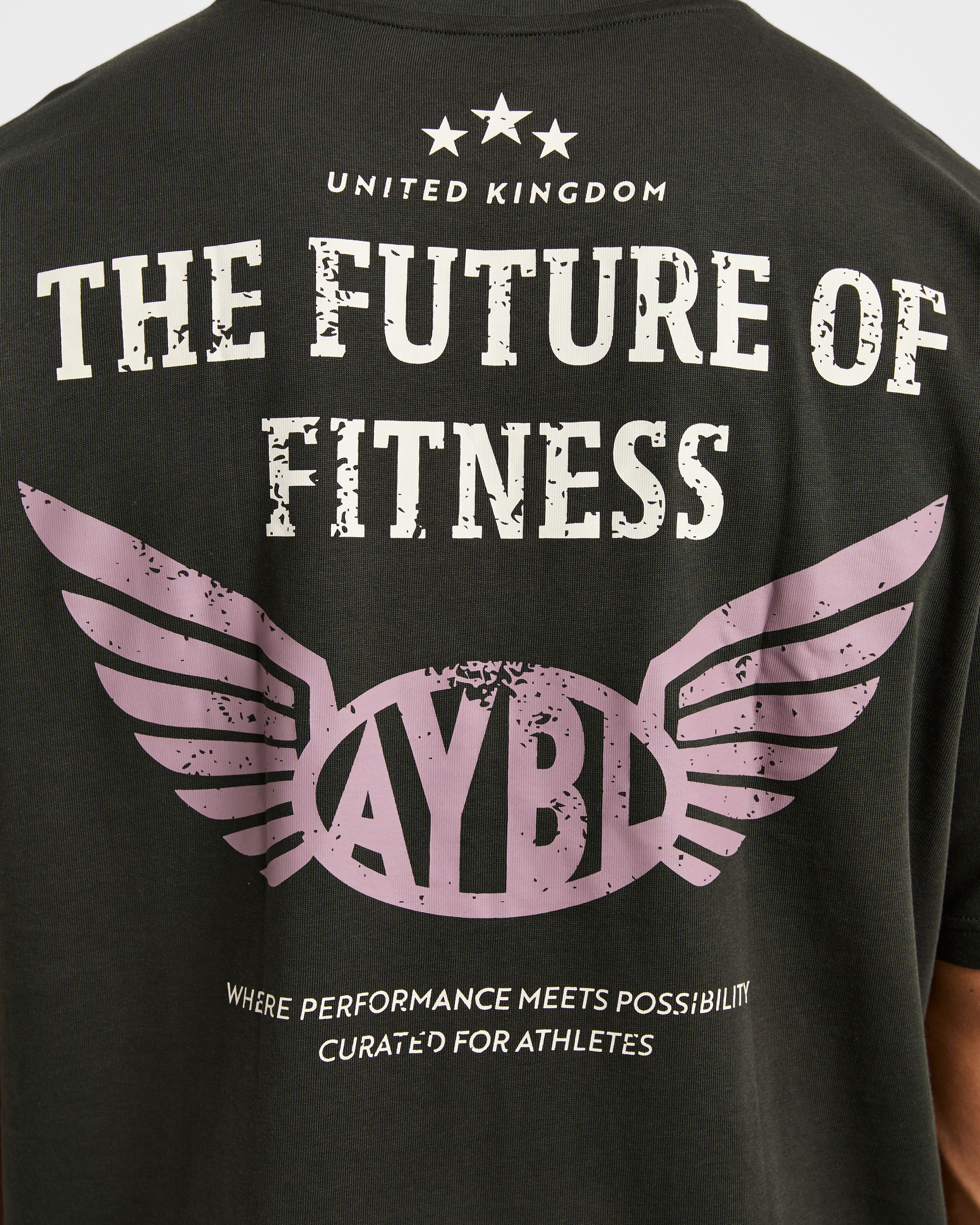 Future Fitness Oversized T Shirt - Charcoal/Mauve