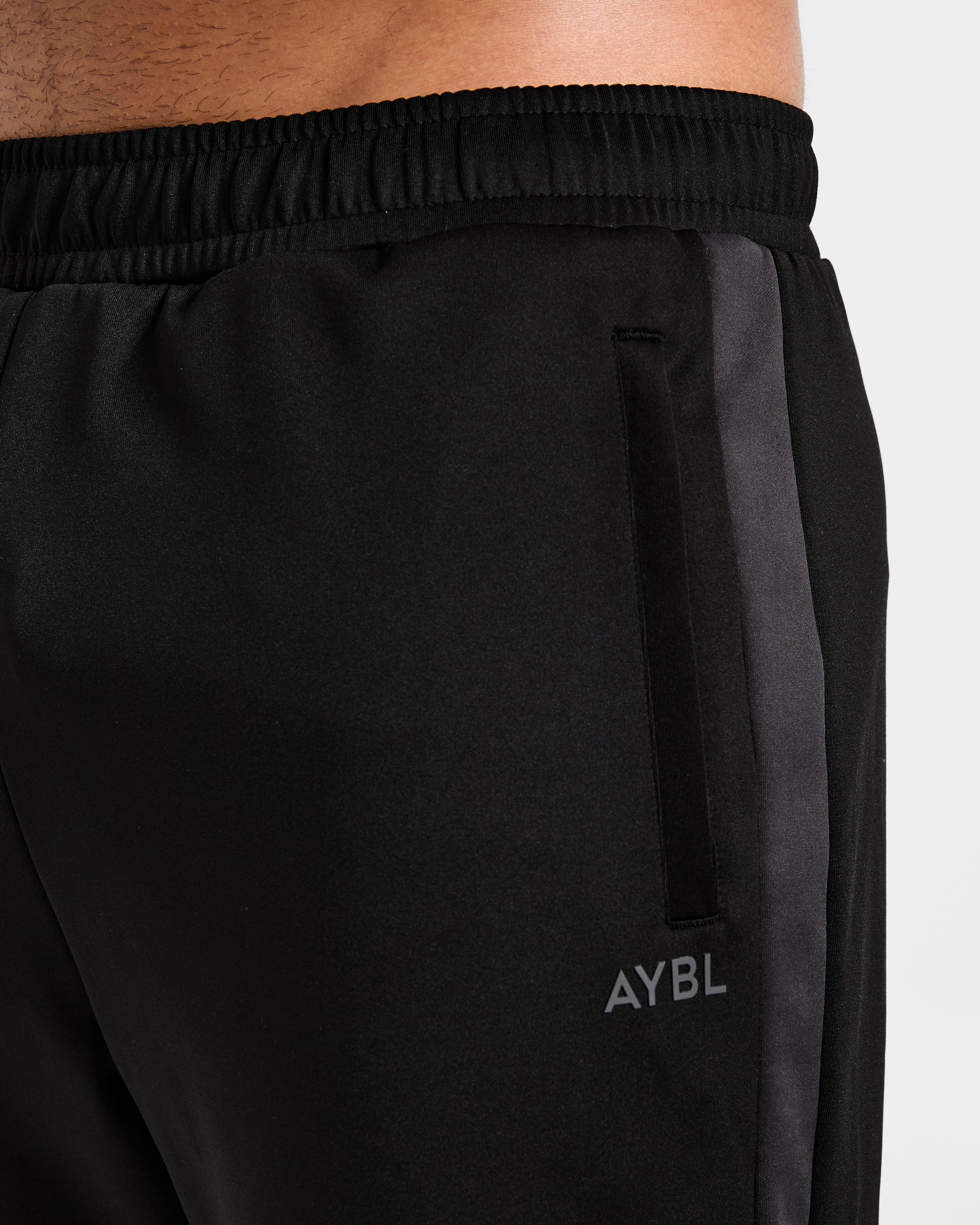 Classic Track Straight Leg Joggers - Black/Charcoal