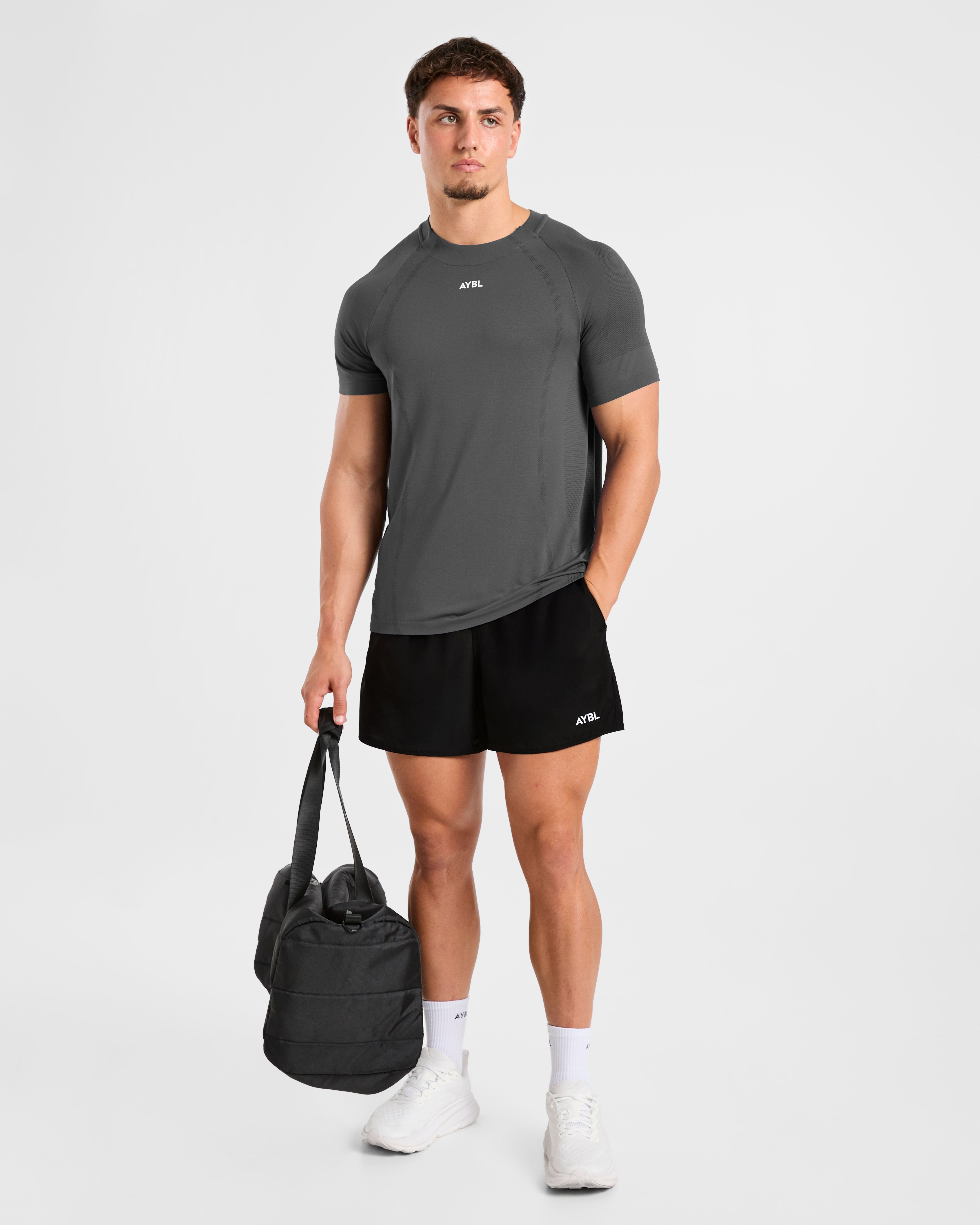 Attain Seamless T Shirt - Storm Grey