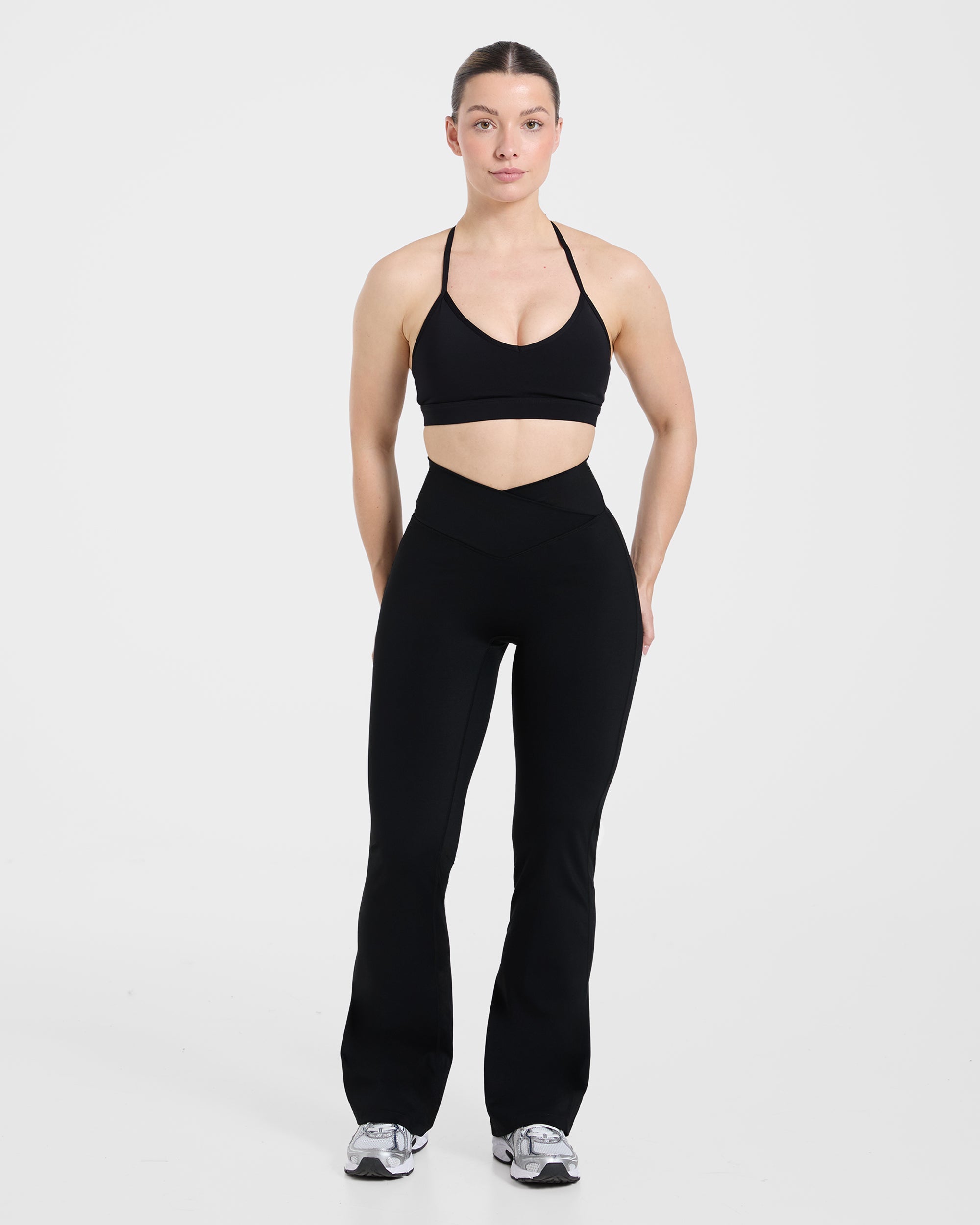 Sculpt Wrap Flared Leggings - Black