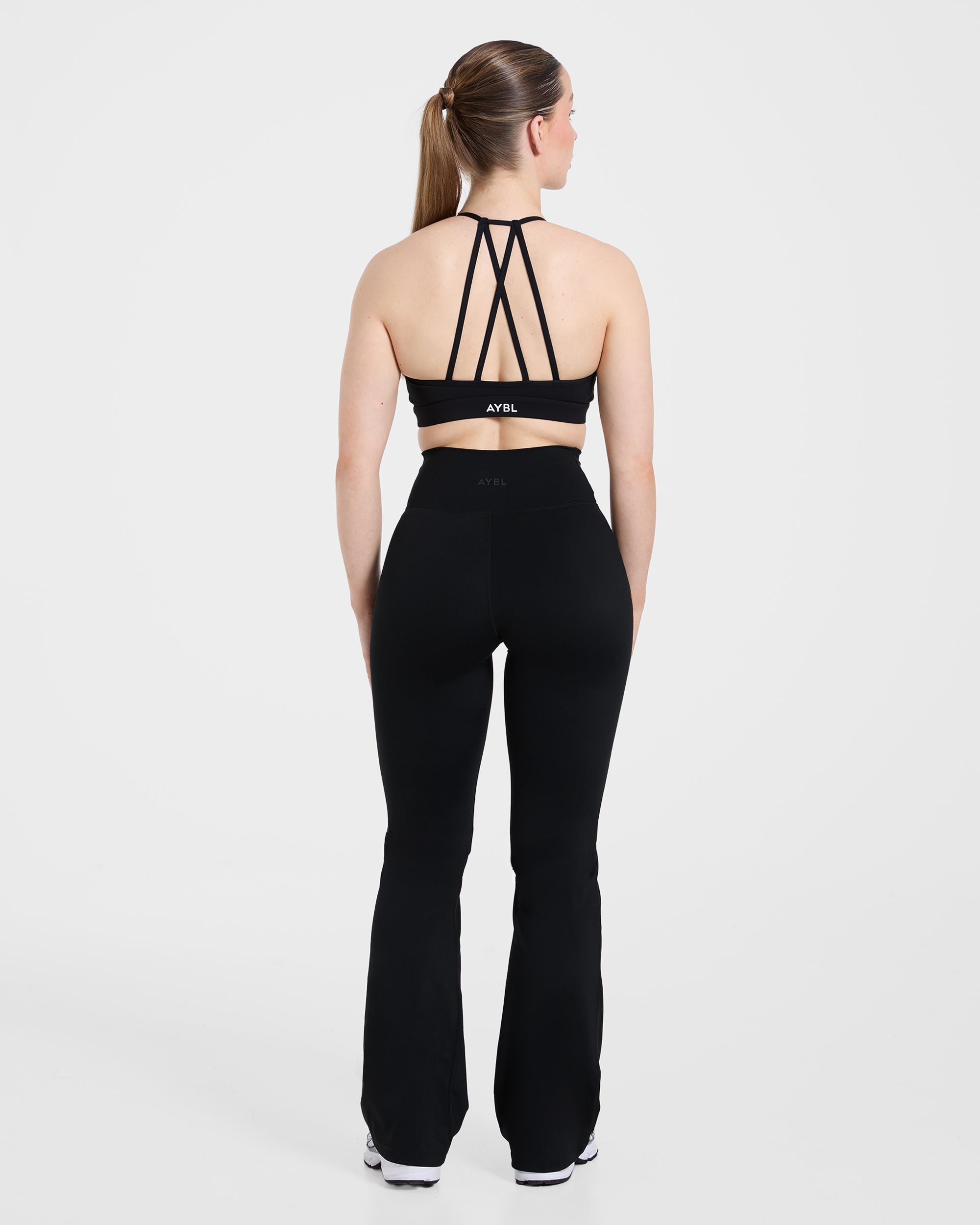 Sculpt Wrap Flared Leggings - Black
