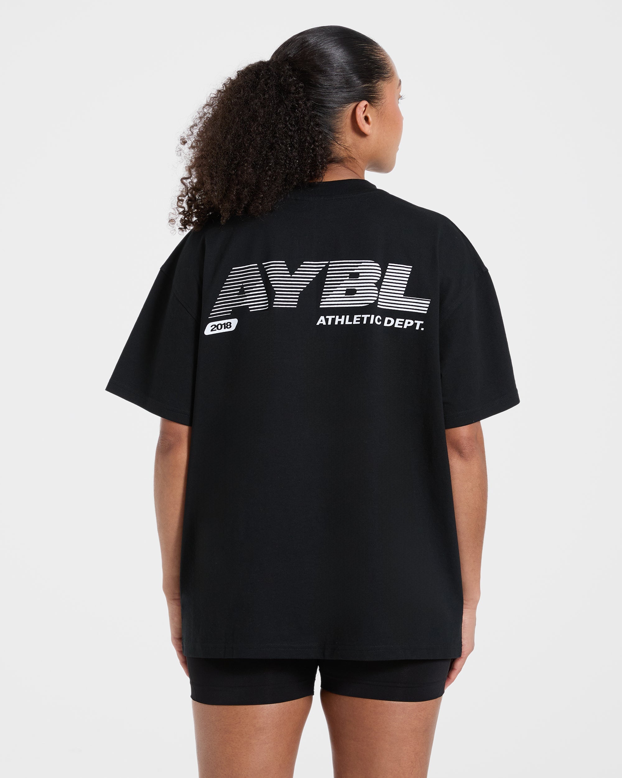 Athletics Department Oversized T Shirt - Black