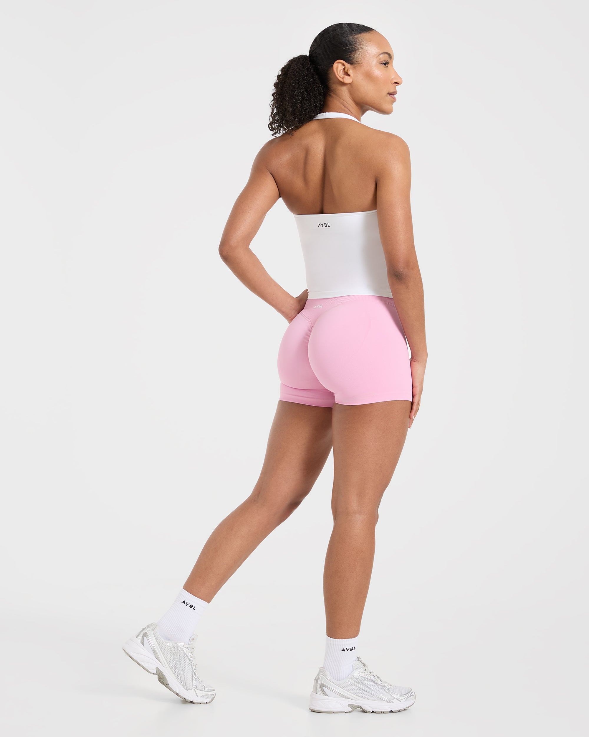 Essential Halterneck Tank Top - White