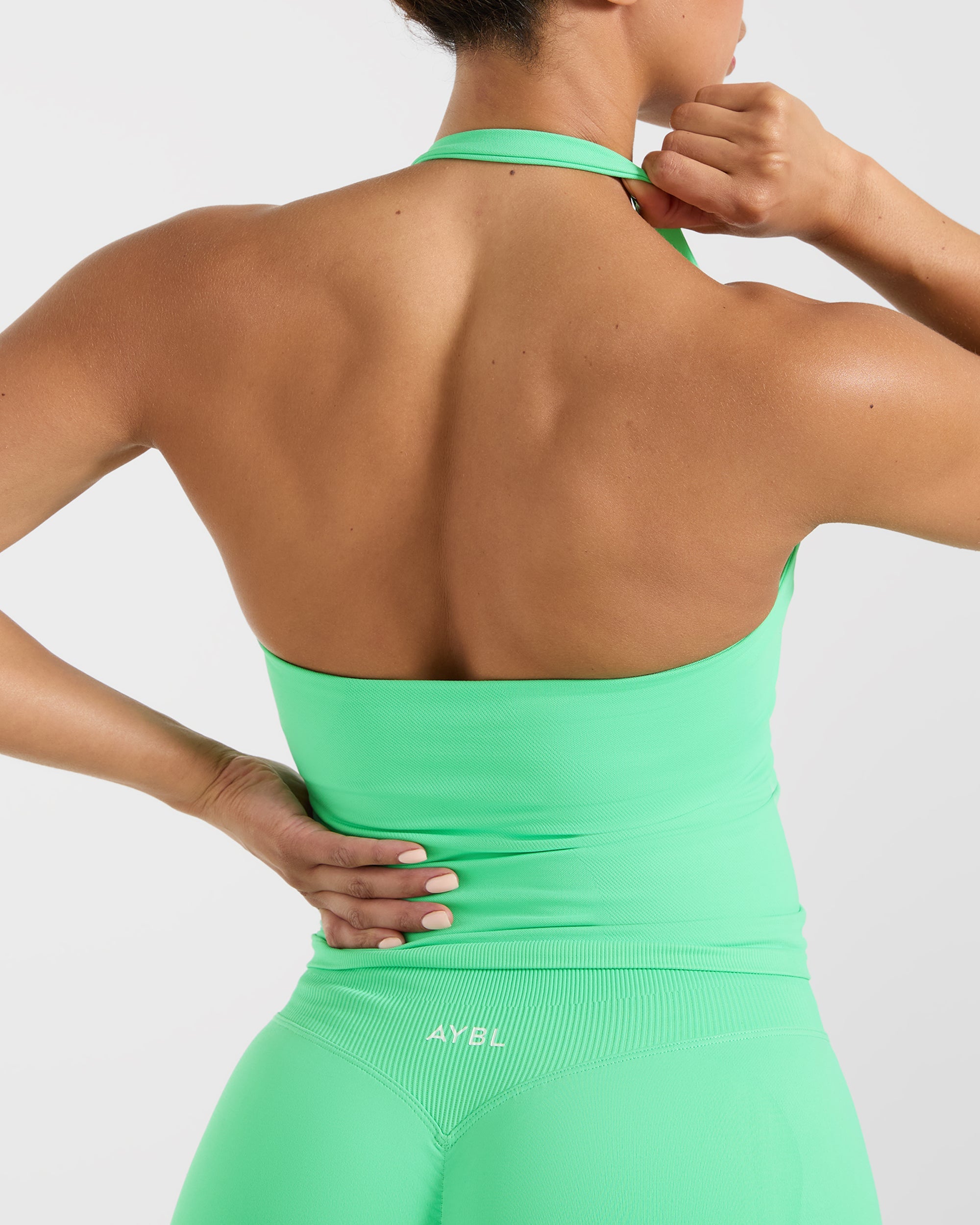 Enhance Seamless Halterneck Top - Mint Green