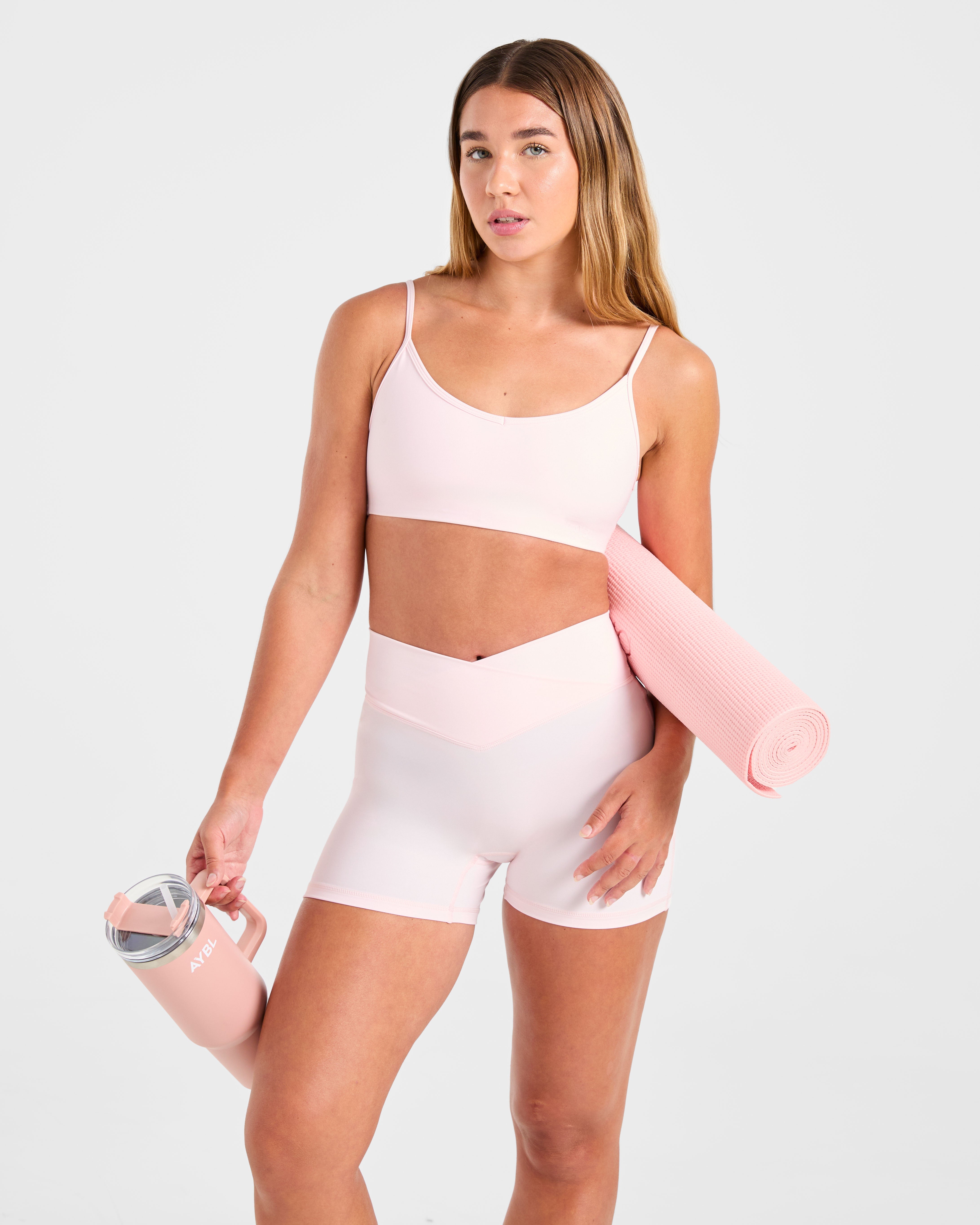 Sculpt Wrap Sports Bra - Iced Pink