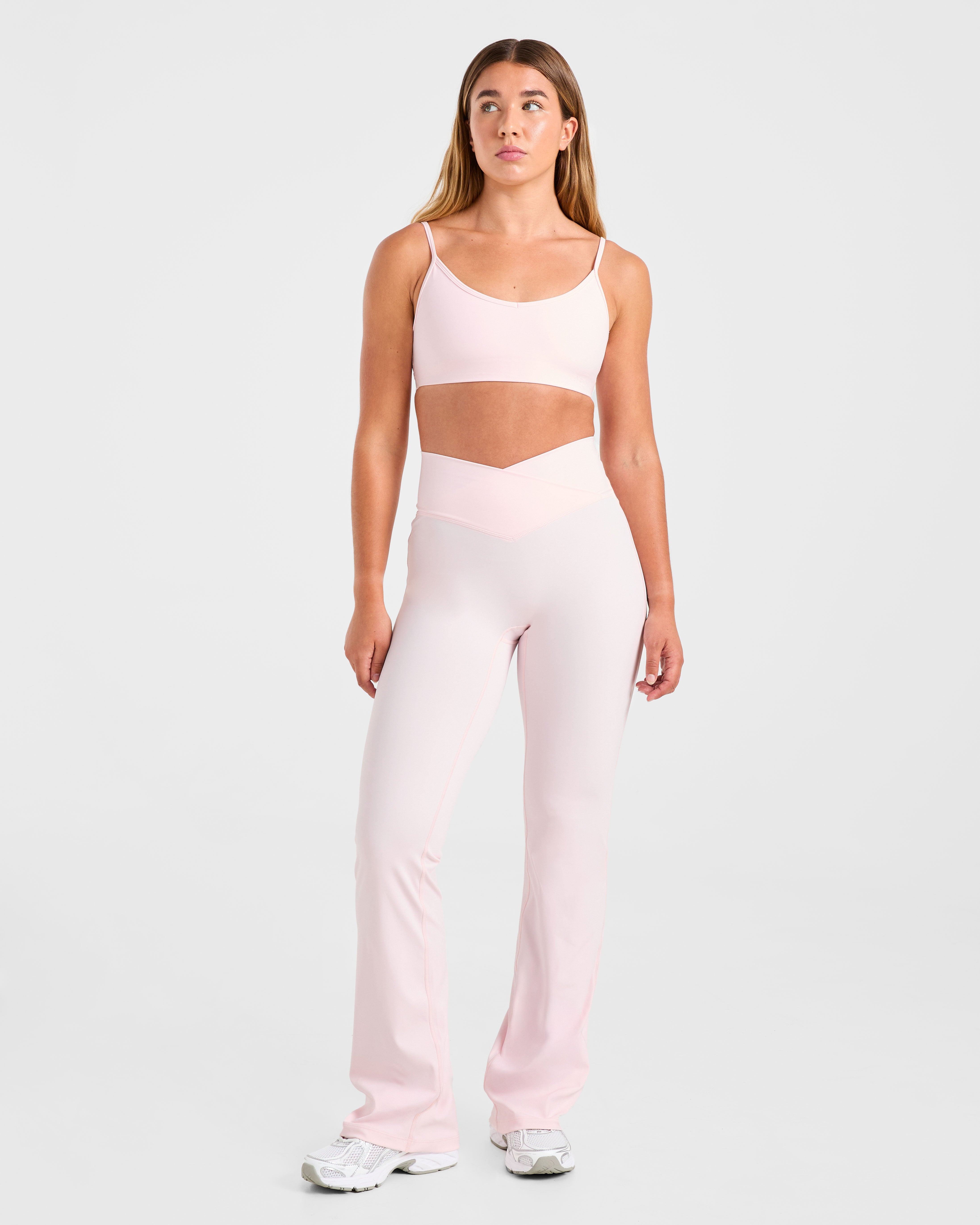 Sculpt Wrap Flared Leggings - Iced Pink