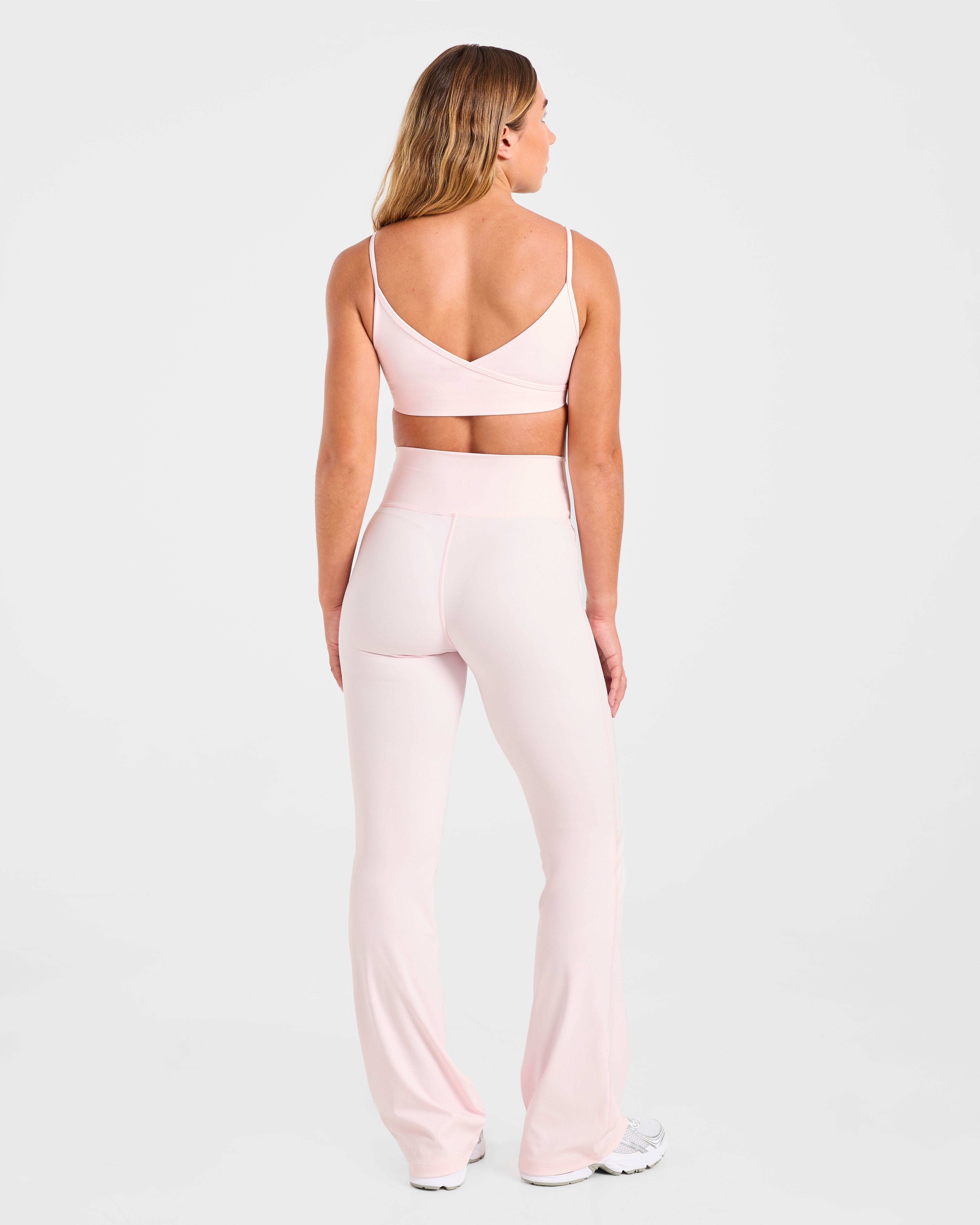 Sculpt Wrap Flared Leggings - Iced Pink