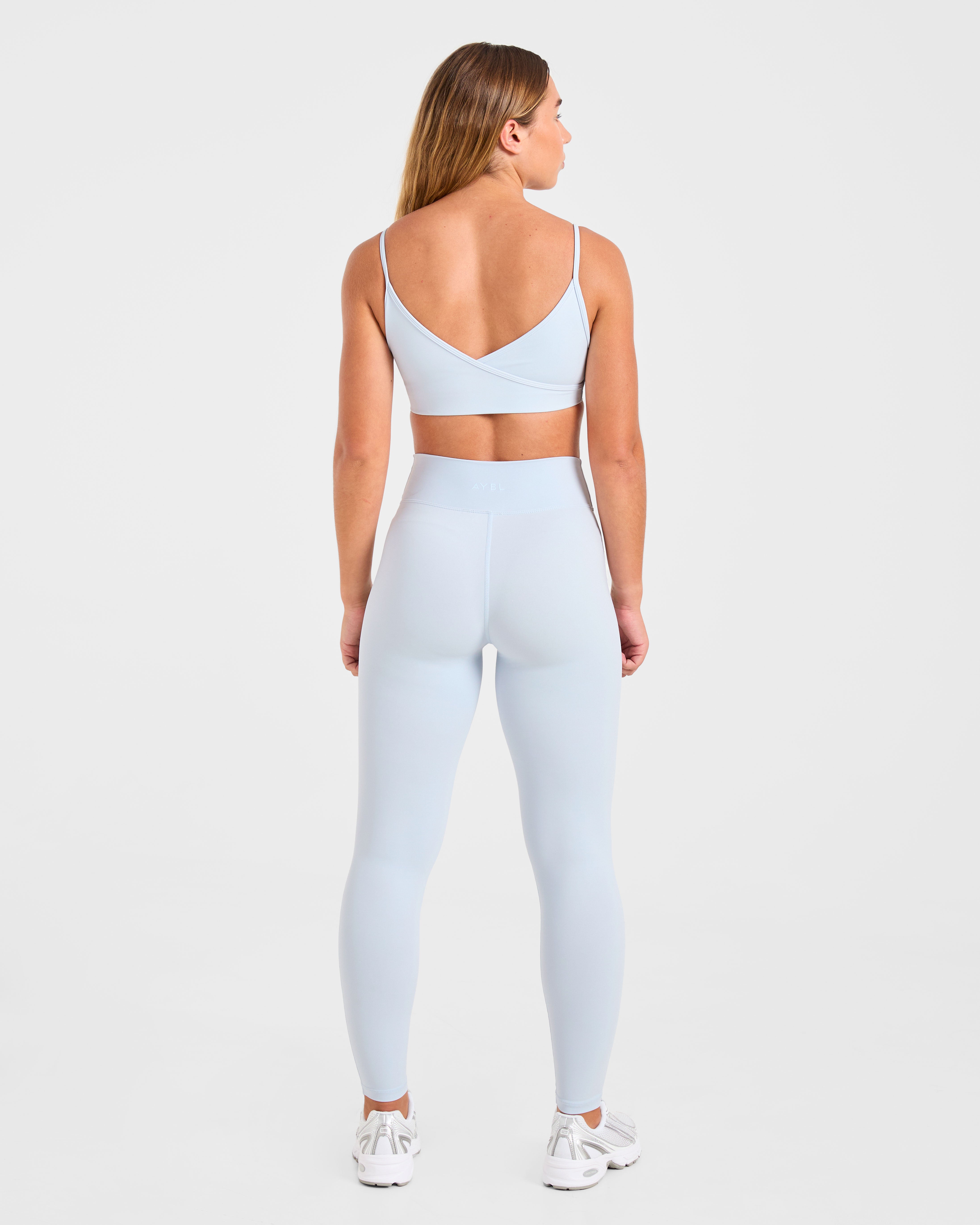 Sculpt Wrap Sports Bra - Iced Blue