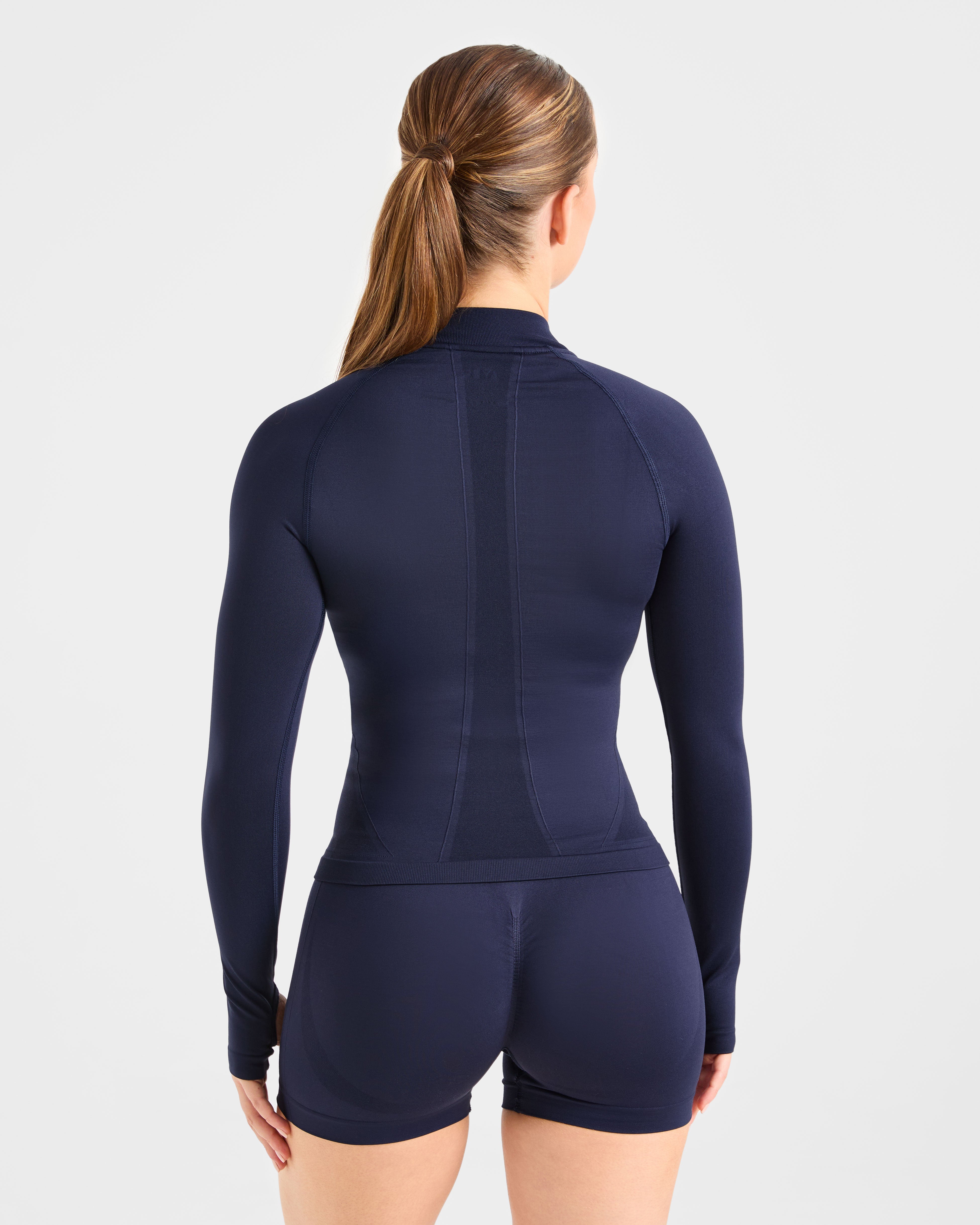 Empower Seamless Full Zip Jacket - Navy