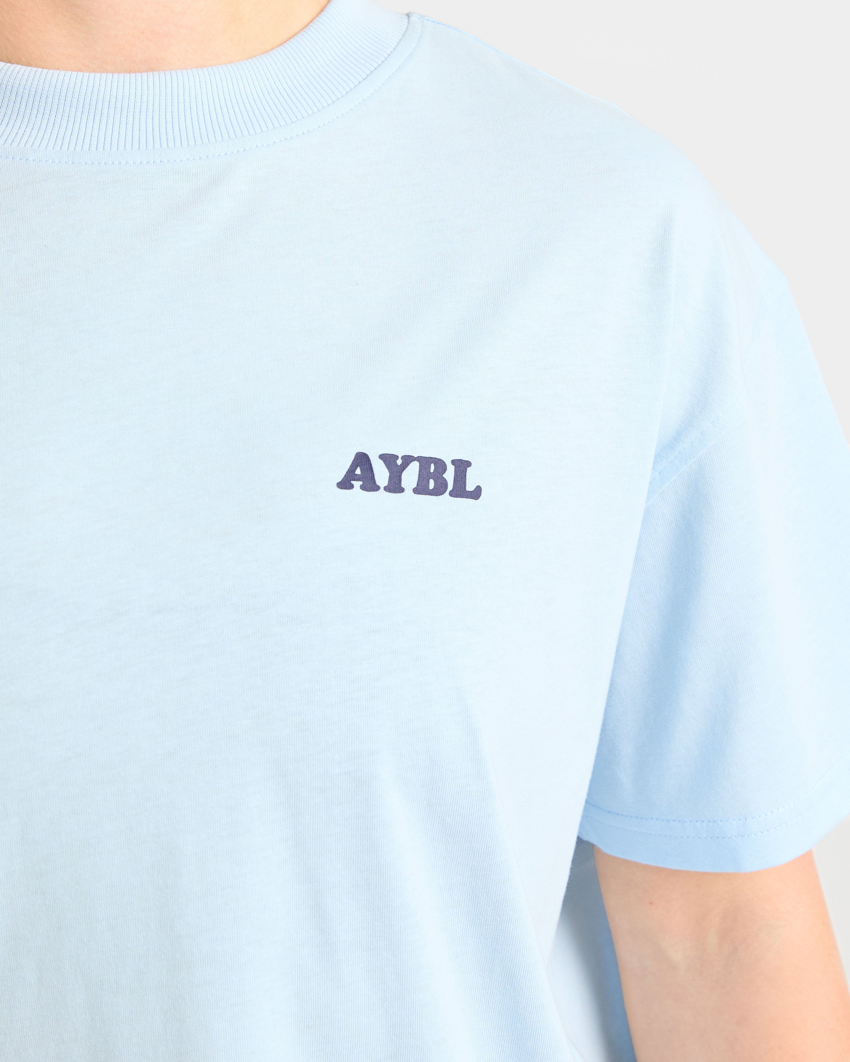 Sports Club Wavy Oversized T Shirt - Blue/Navy