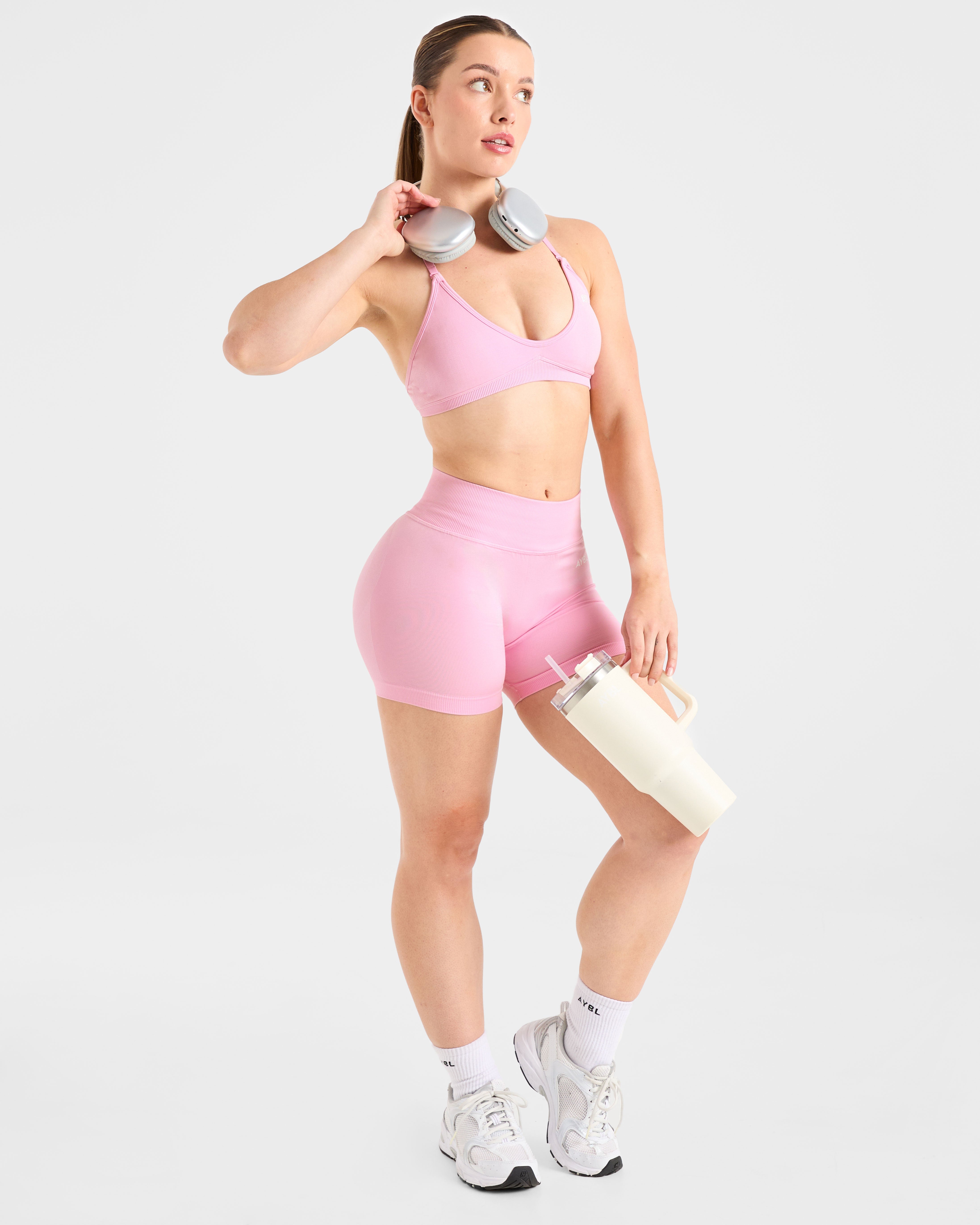 Adapt Seamless Strappy Sports Bra - Spring Pink