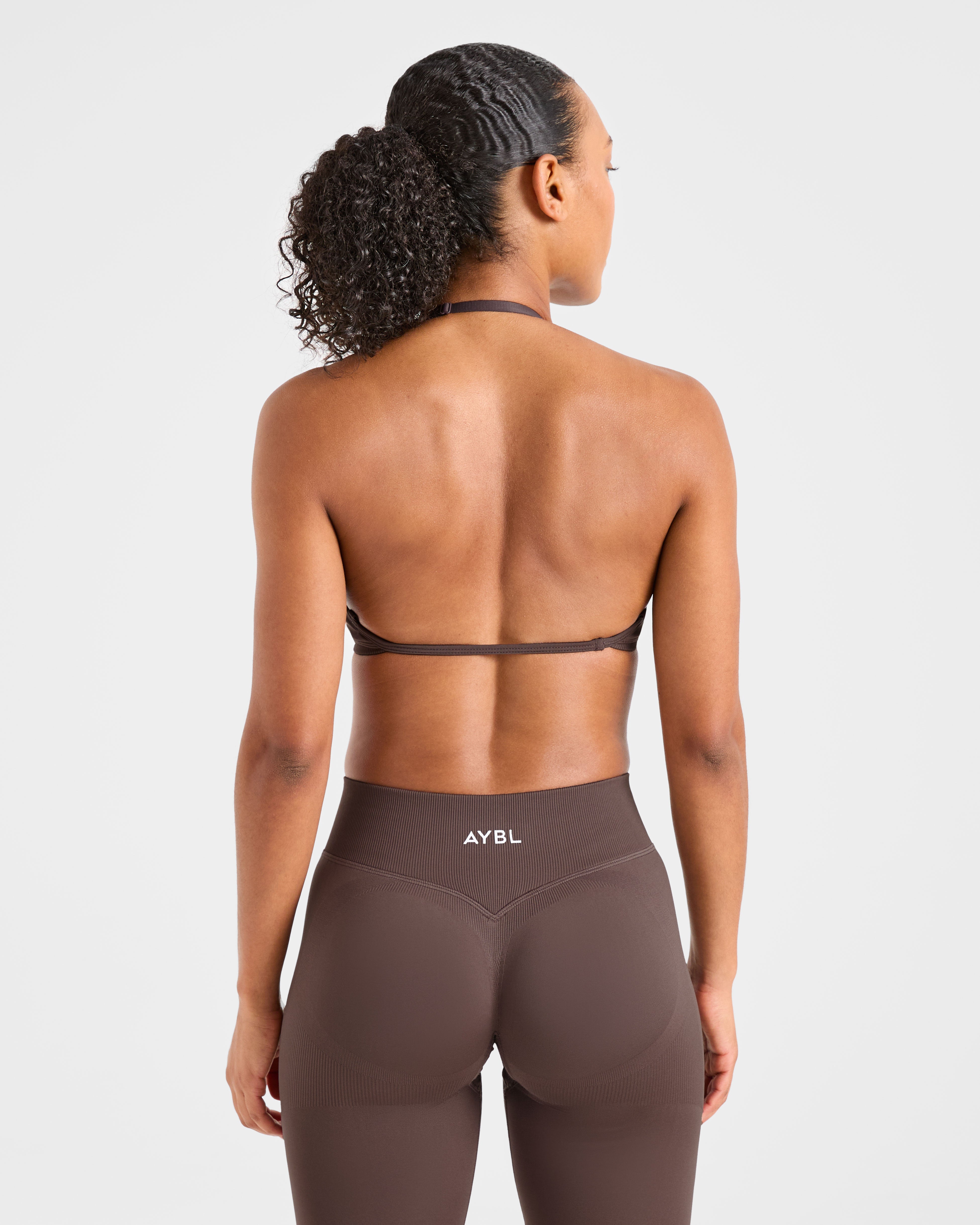Adapt Seamless Strappy Sports Bra - Brown