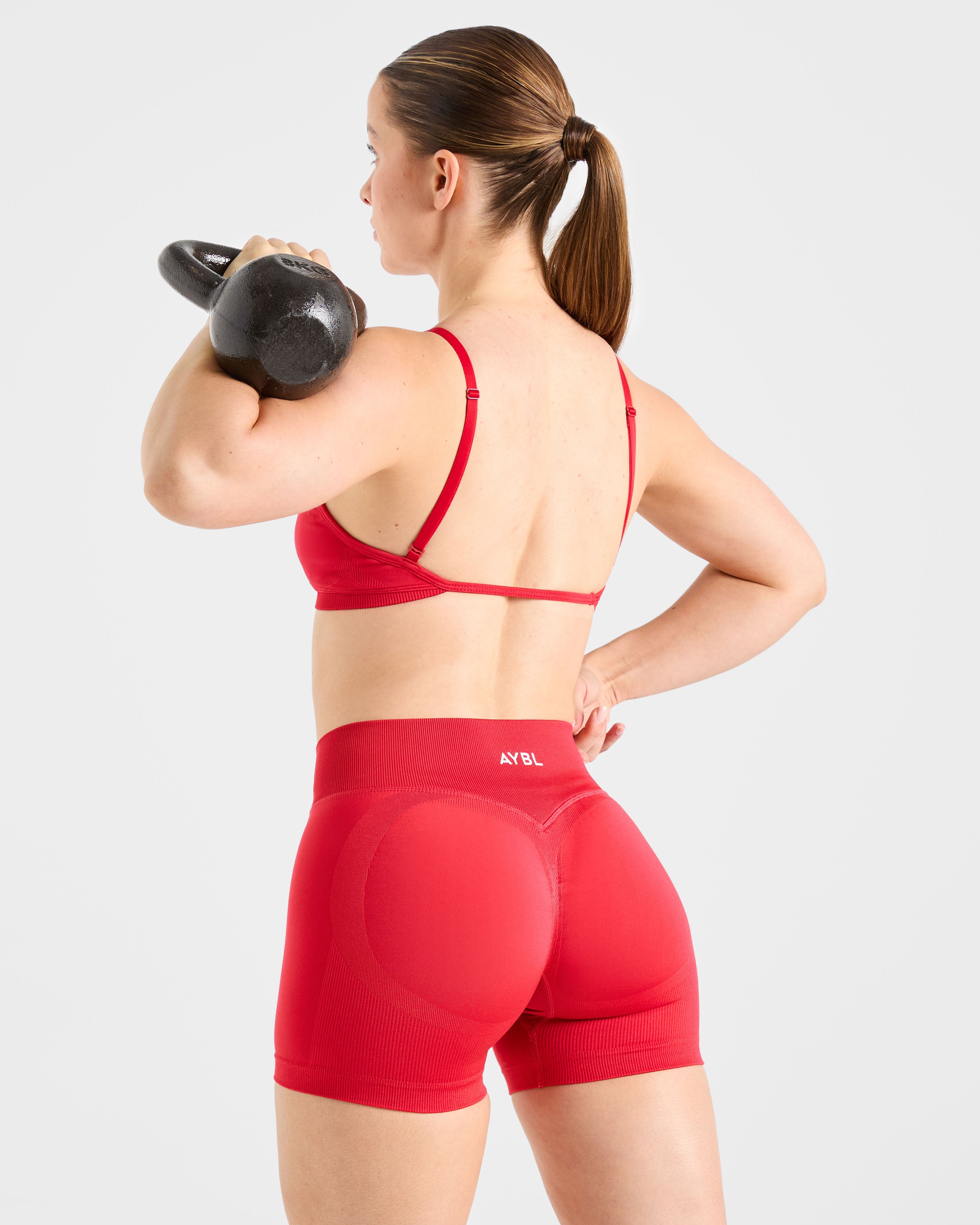 Adapt Seamless Strappy Sports Bra - Salsa Red