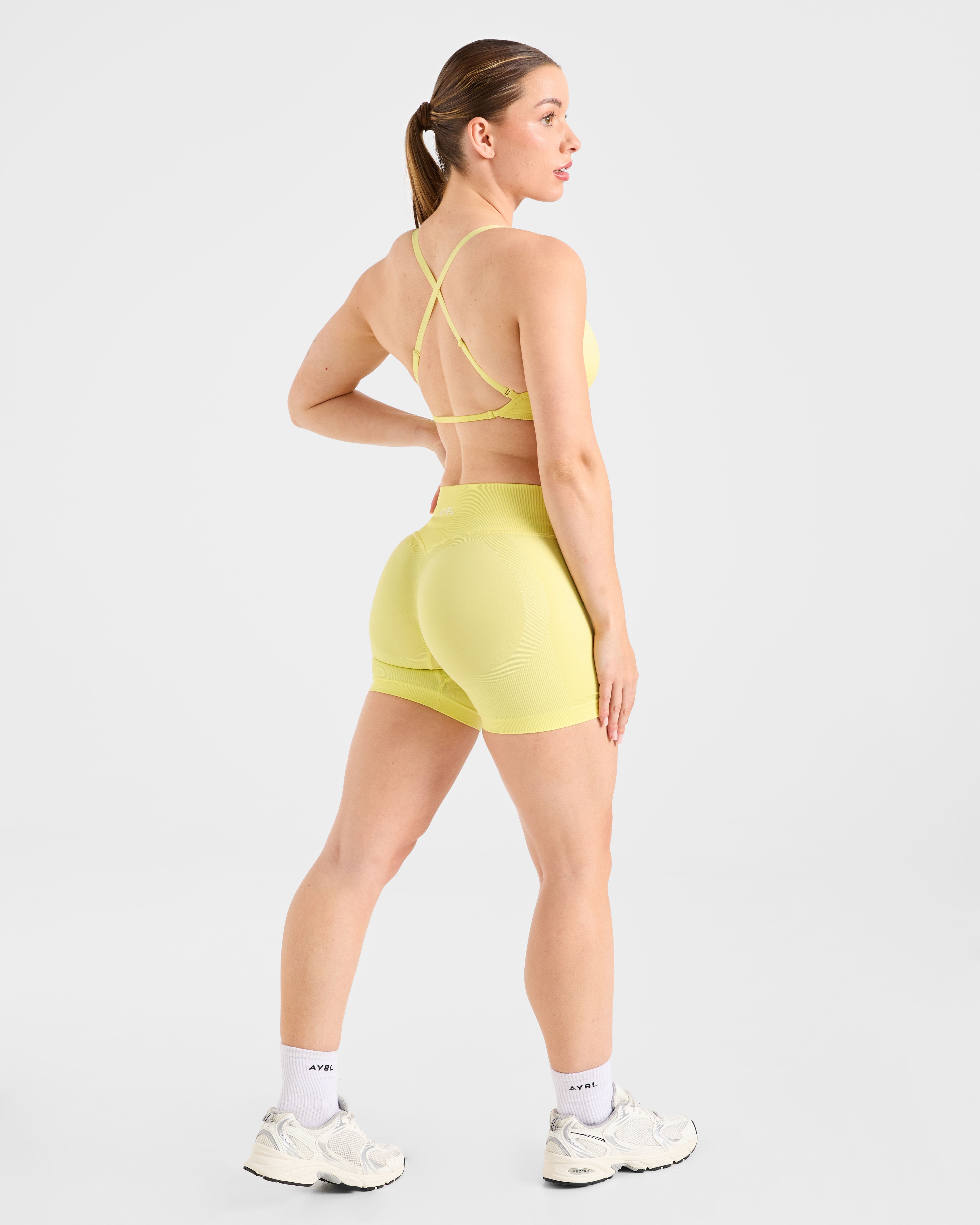 Adapt Seamless Strappy Sports Bra - Spring Yellow