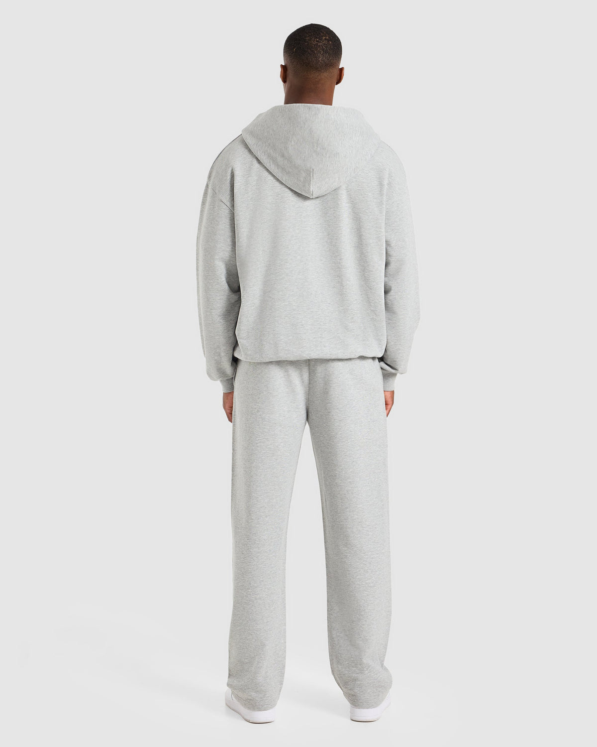 Craft Oversized Zip Up Hoodie - Mid Marl Grey