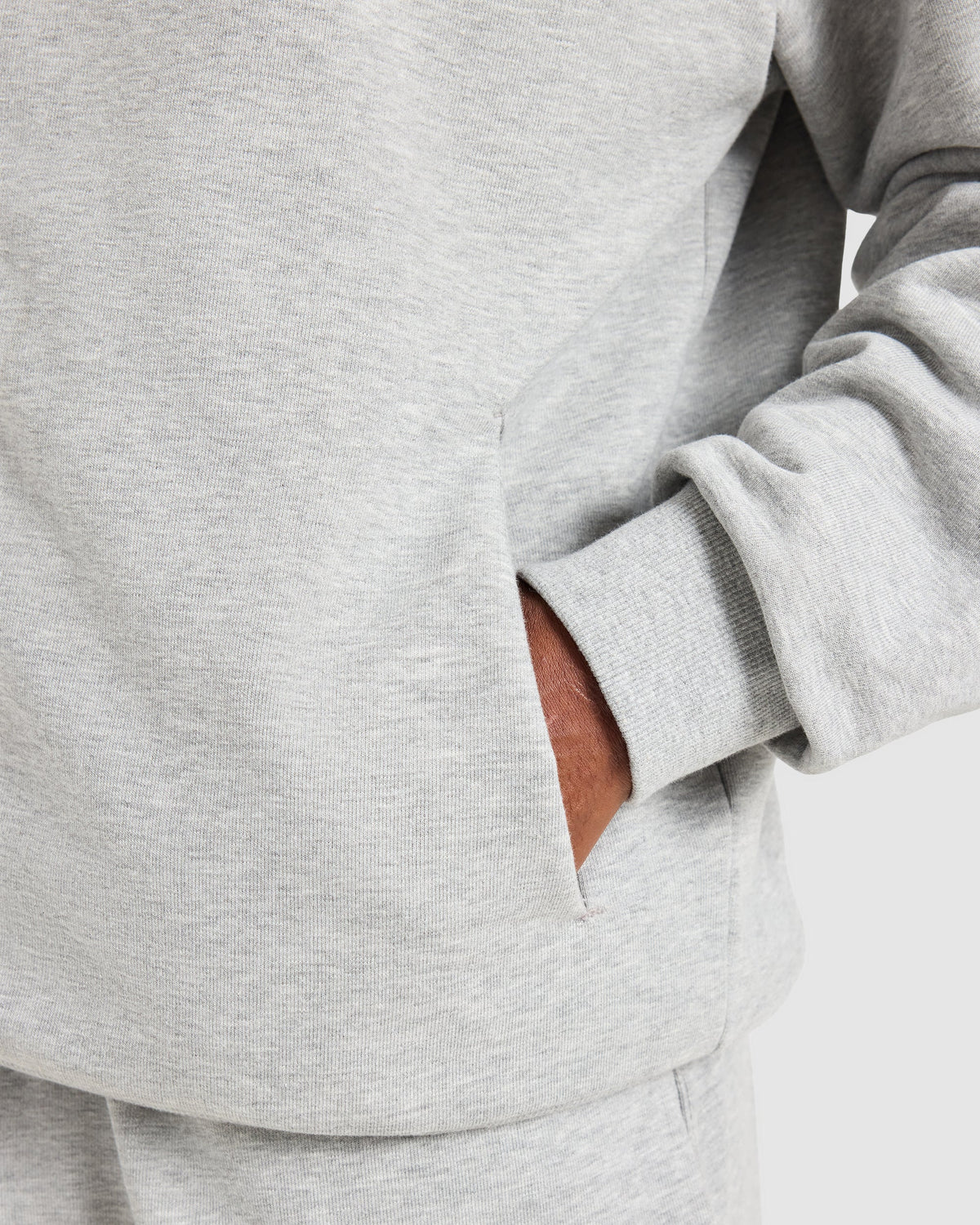 Craft Oversized Zip Up Hoodie - Mid Marl Grey