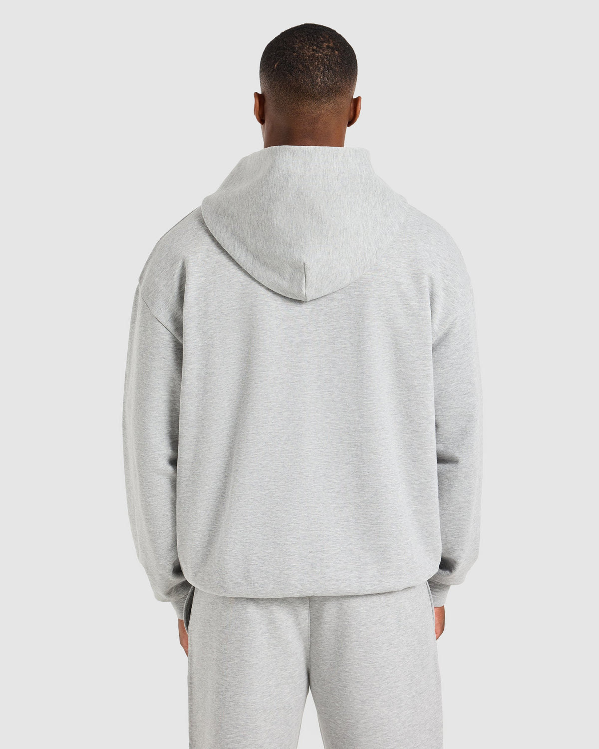 Craft Oversized Zip Up Hoodie - Mid Marl Grey