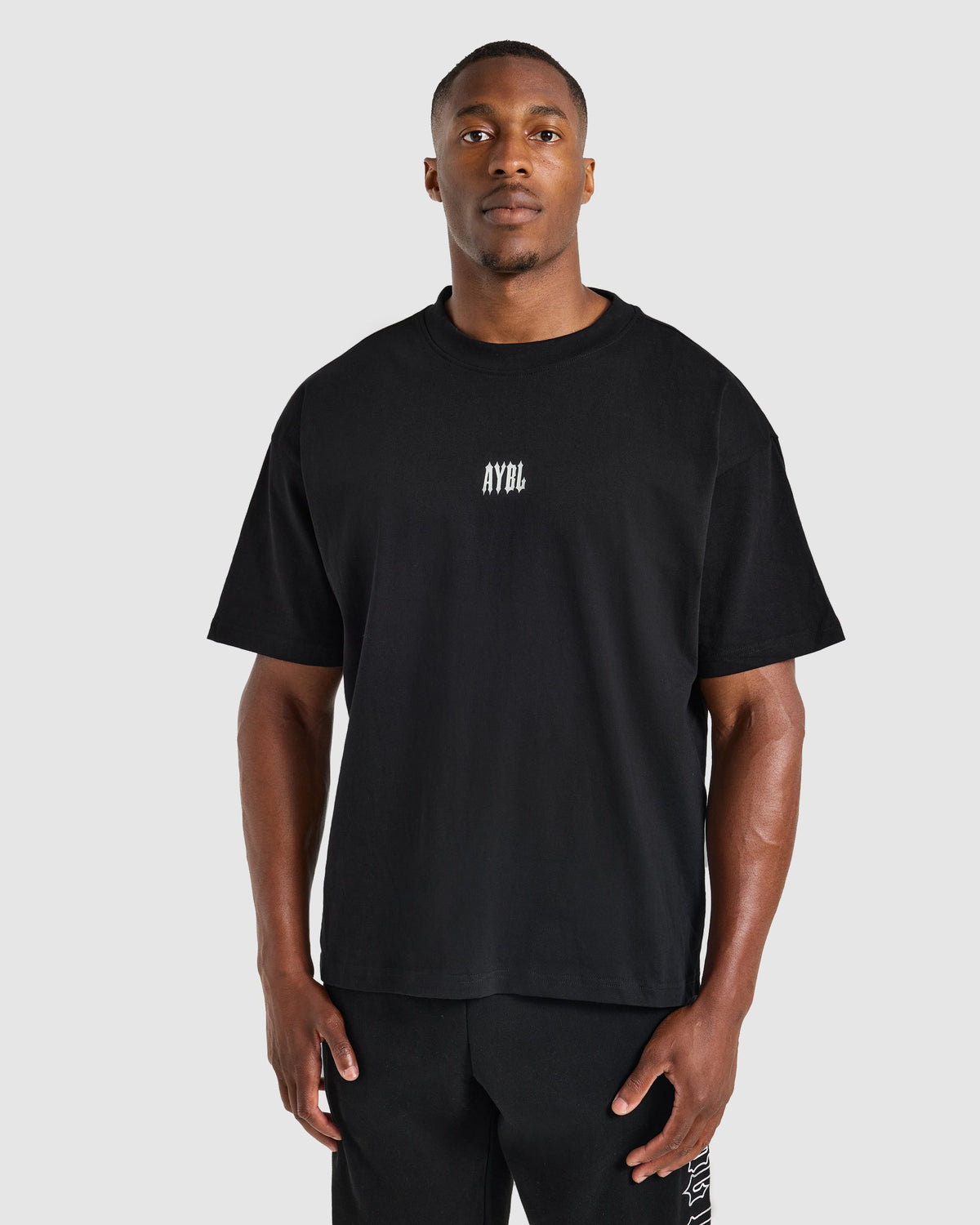 AYBL Iron Club Graphic Oversized T Shirt - Black