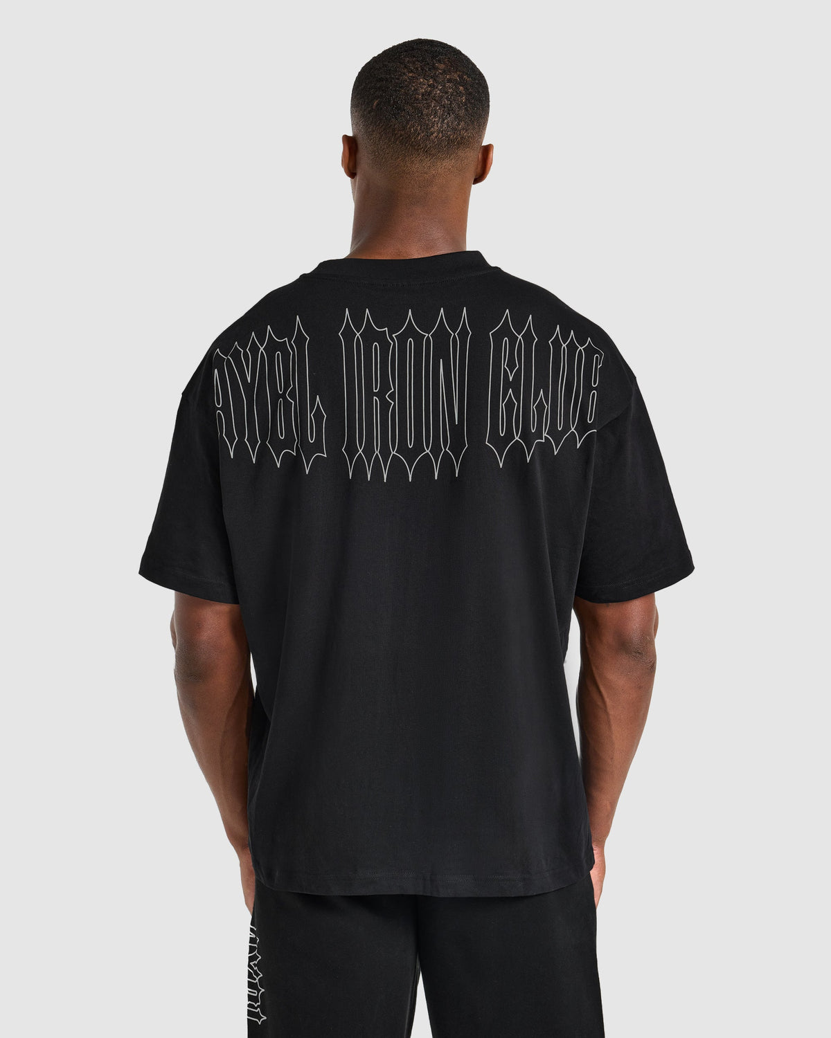 AYBL Iron Club Graphic Oversized T Shirt - Black