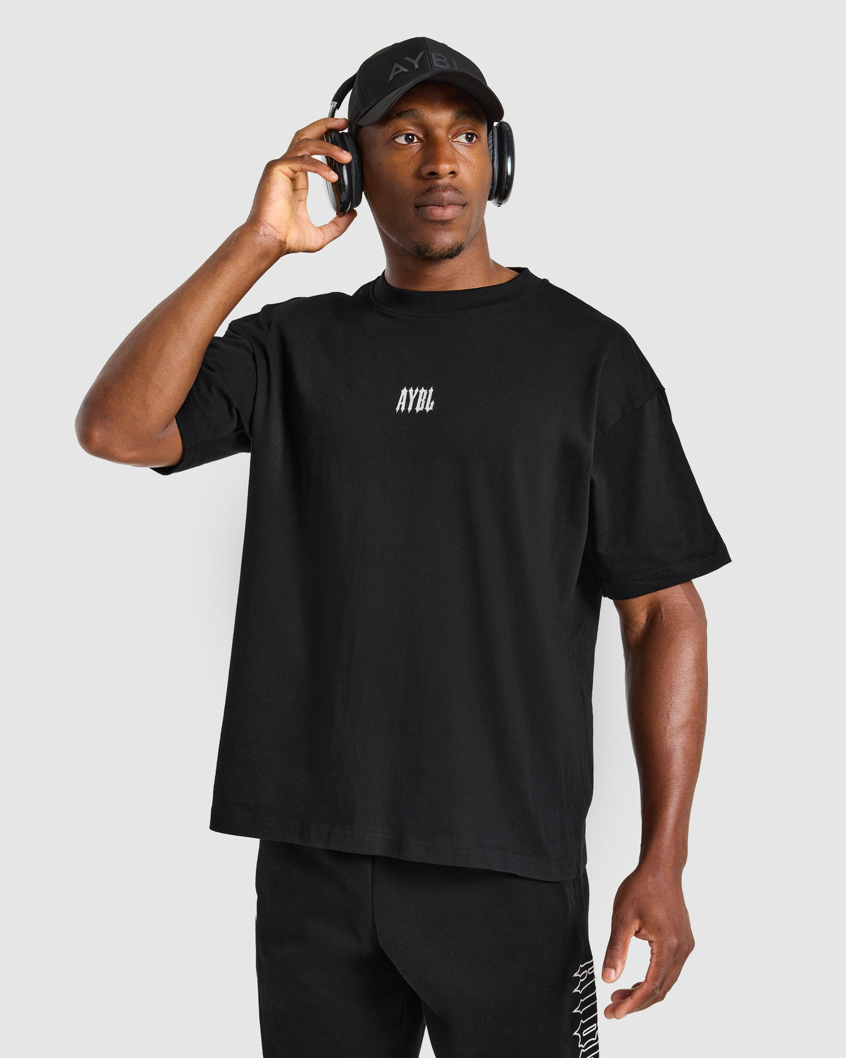 AYBL Iron Club Graphic Oversized T Shirt - Black