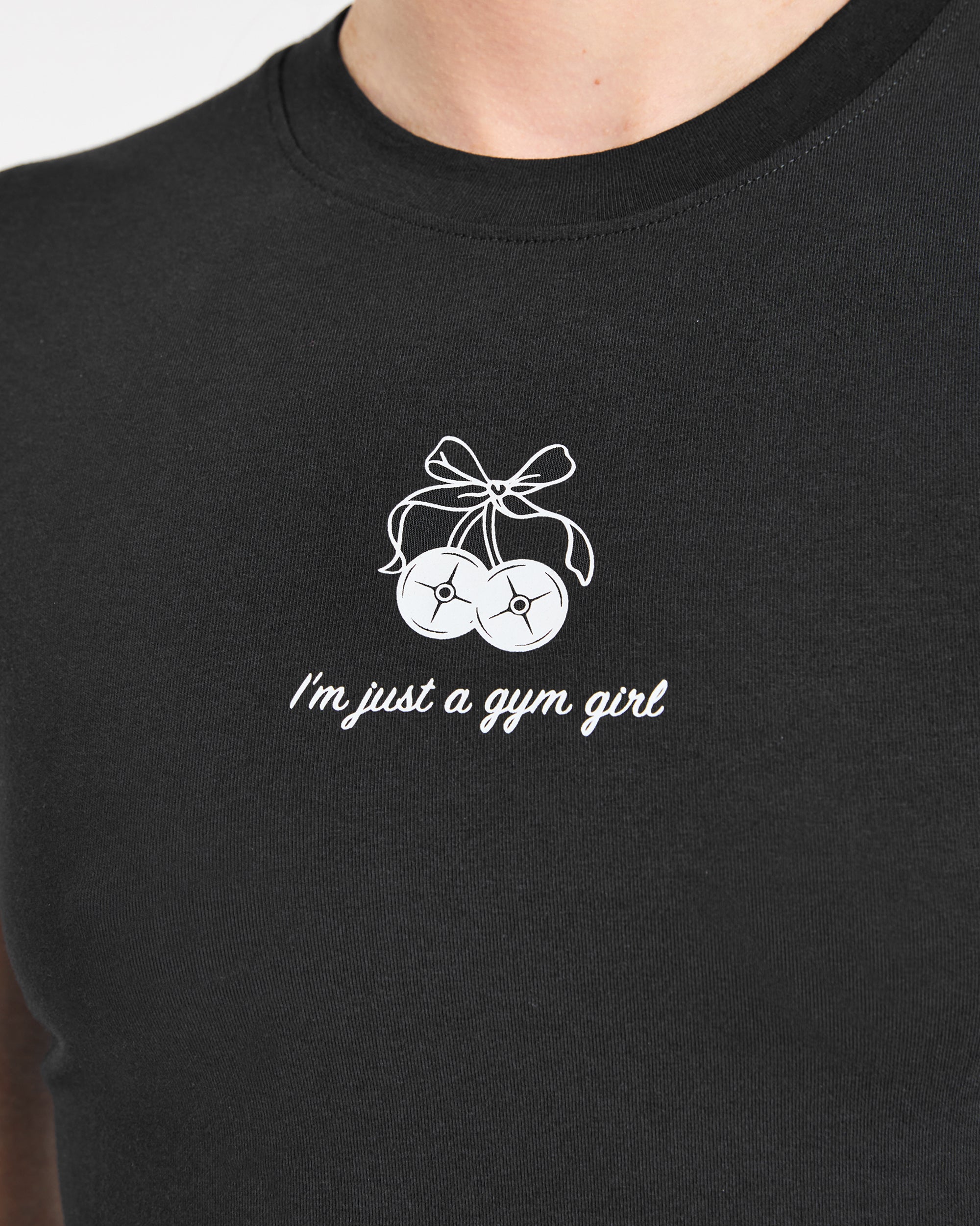 Image 5 from Just a Gym Girl Baby Tee - Black