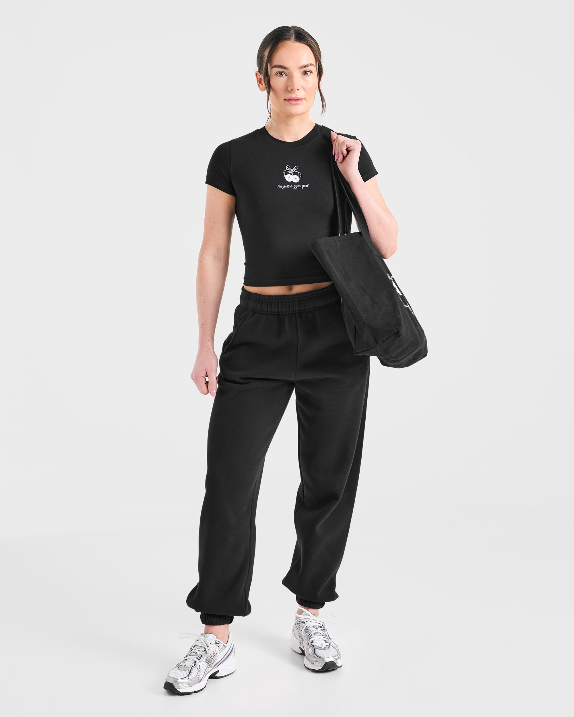 Image 8 from Just a Gym Girl Baby Tee - Black