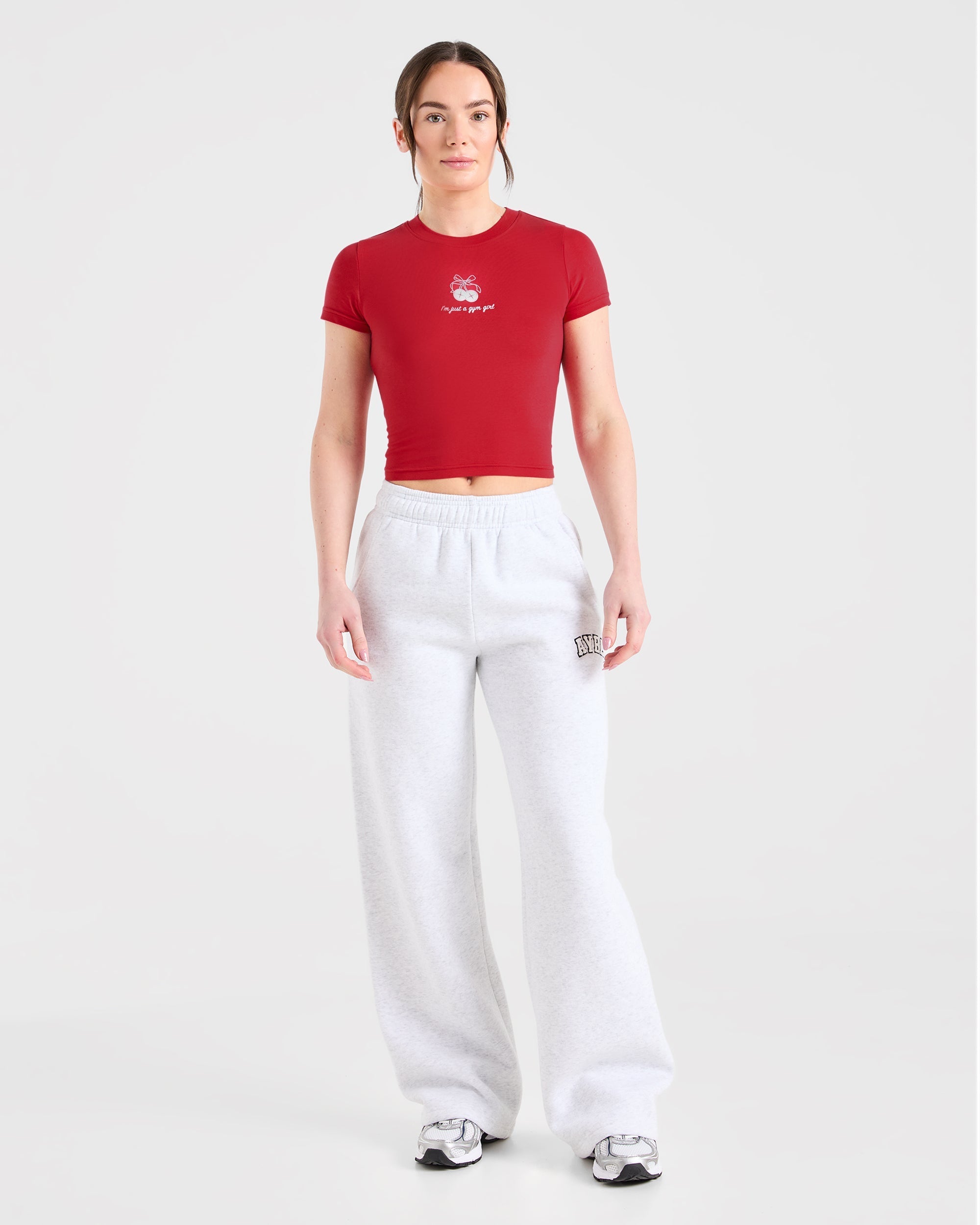 Image 3 from Just a Gym Girl Baby Tee - Red