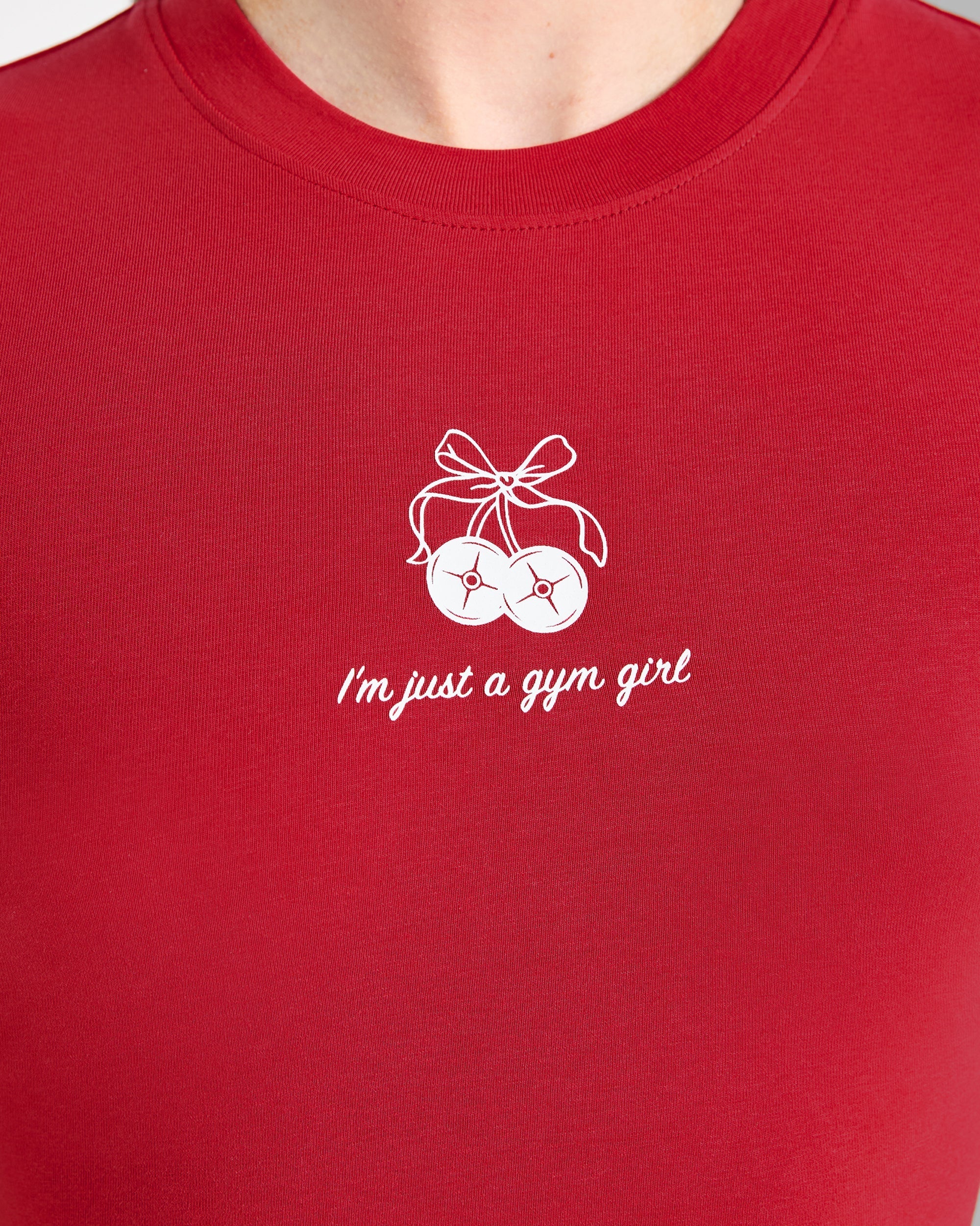 Image 6 from Just a Gym Girl Baby Tee - Red