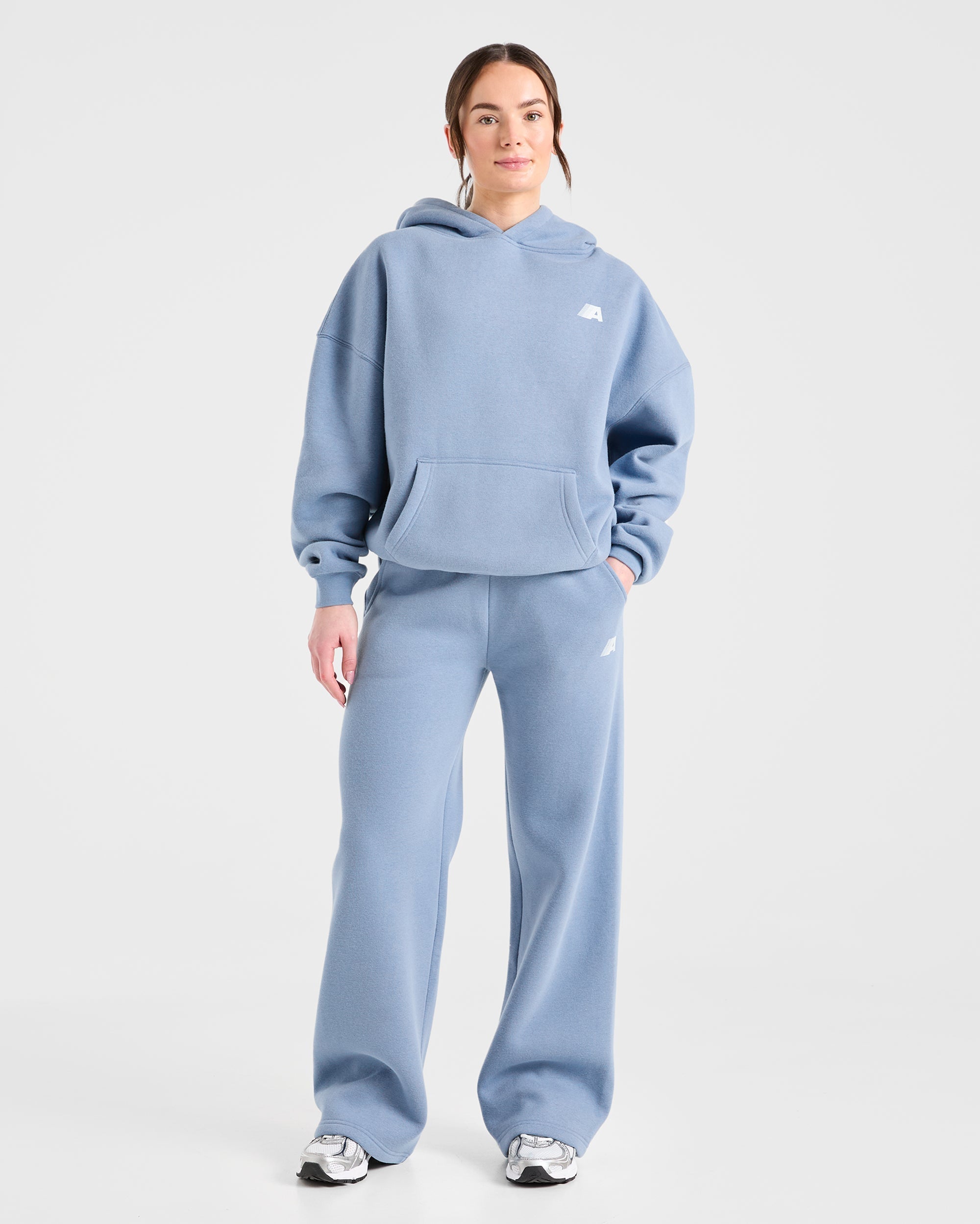 Image 4 from Retro Athletics Oversized Hoodie - Vintage Blue