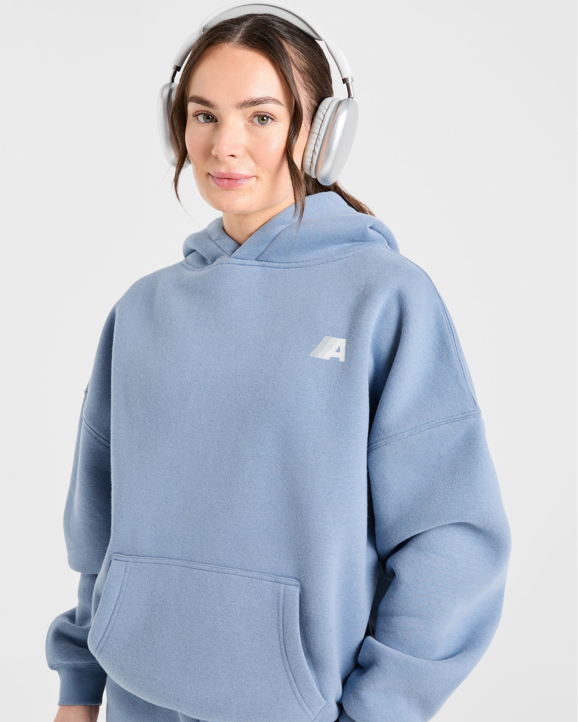 Image 7 from Retro Athletics Oversized Hoodie - Vintage Blue