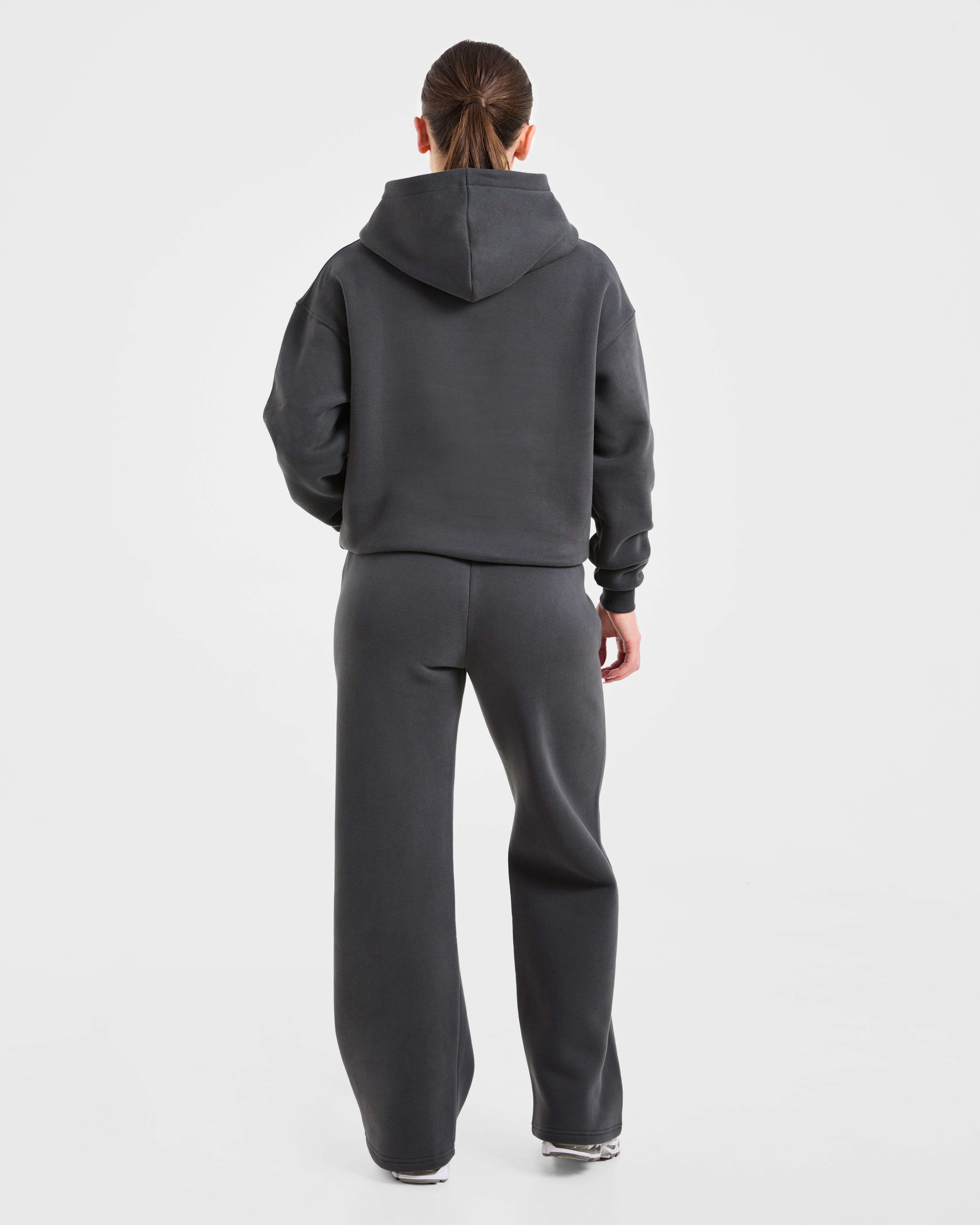 AYBL Sports Outline Oversized Straight Leg Joggers - Charcoal