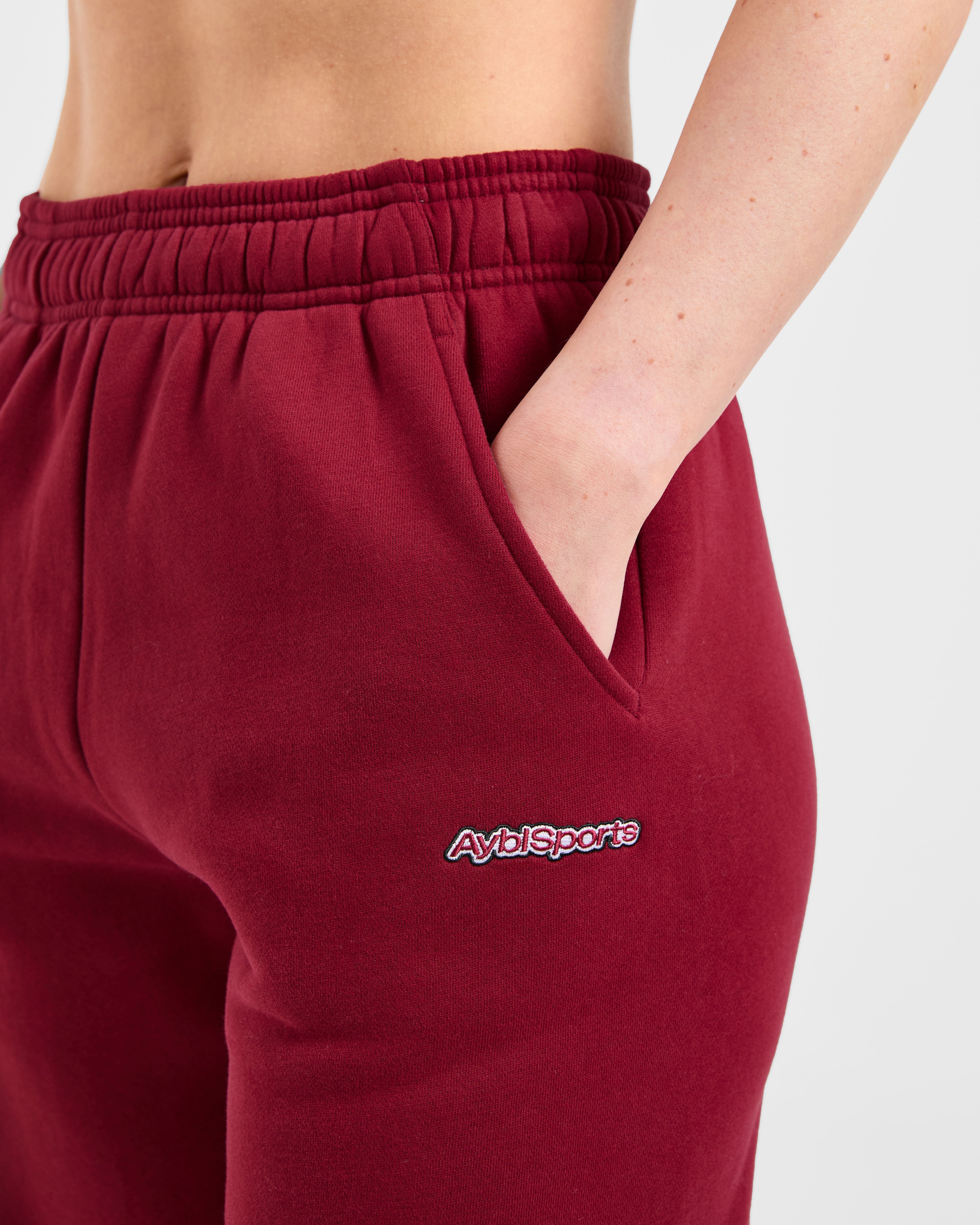 AYBL Sports Outline Oversized Joggers - Burgundy