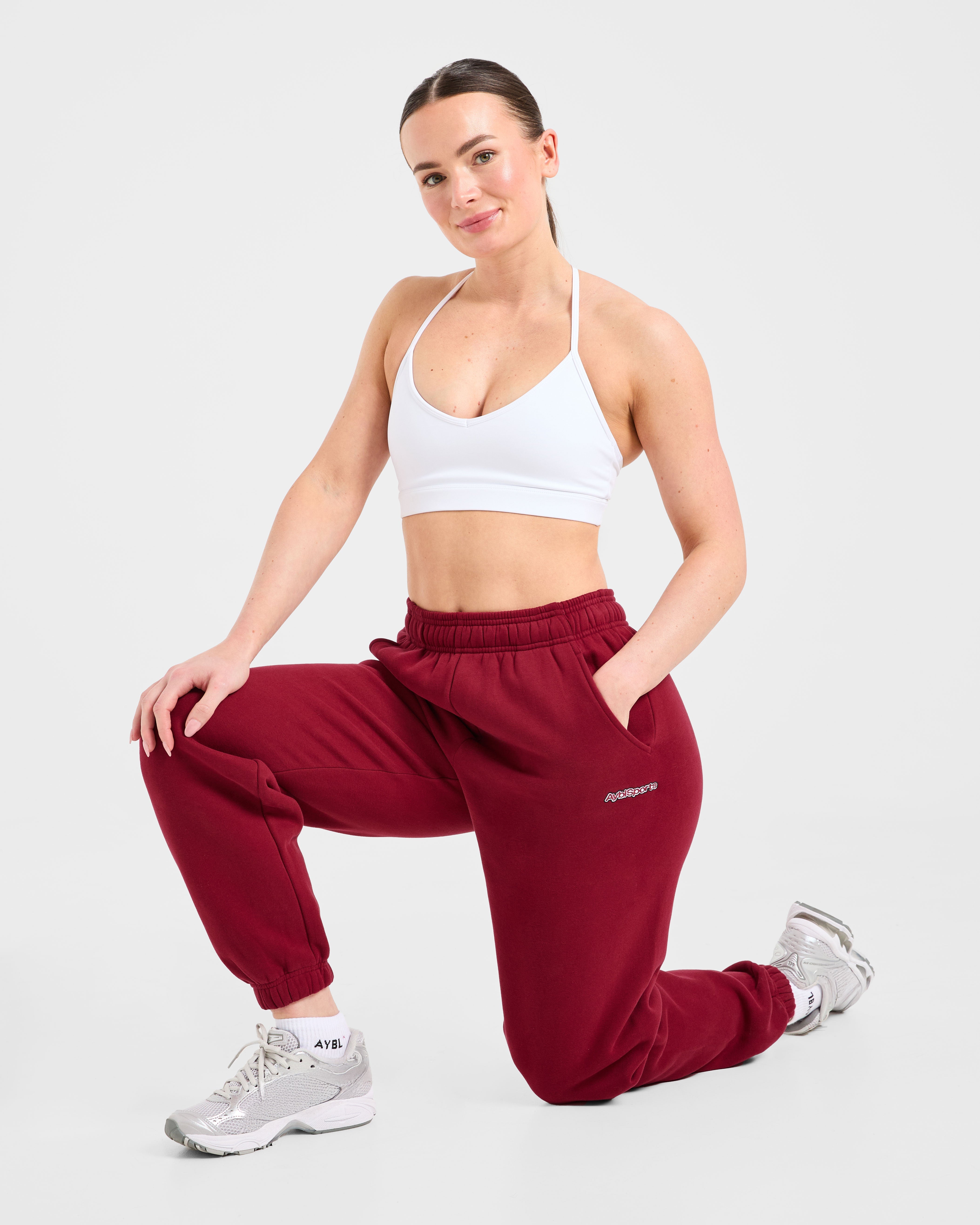 AYBL Sports Outline Oversized Joggers - Burgundy