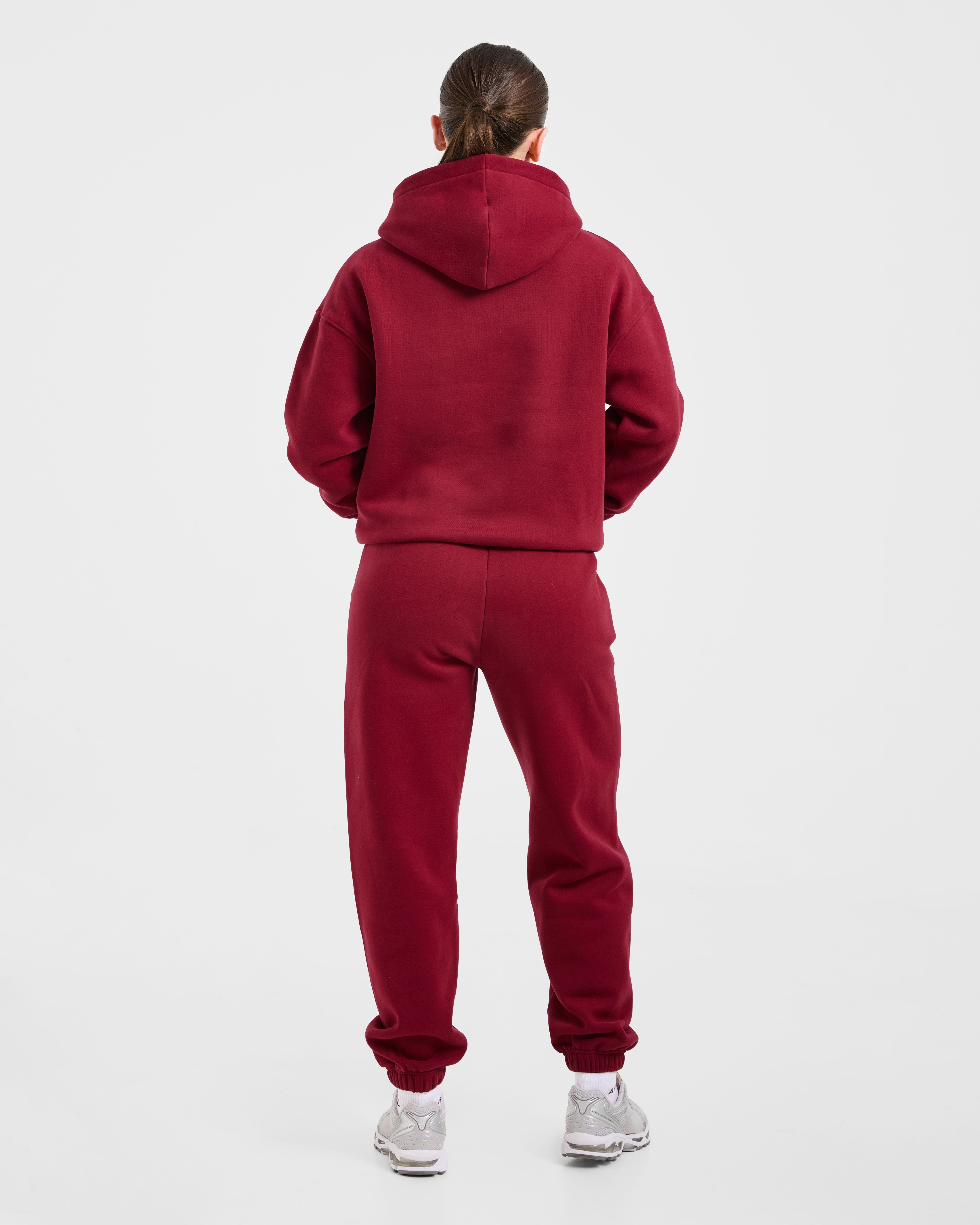 AYBL Sports Outline Oversized Joggers - Burgundy