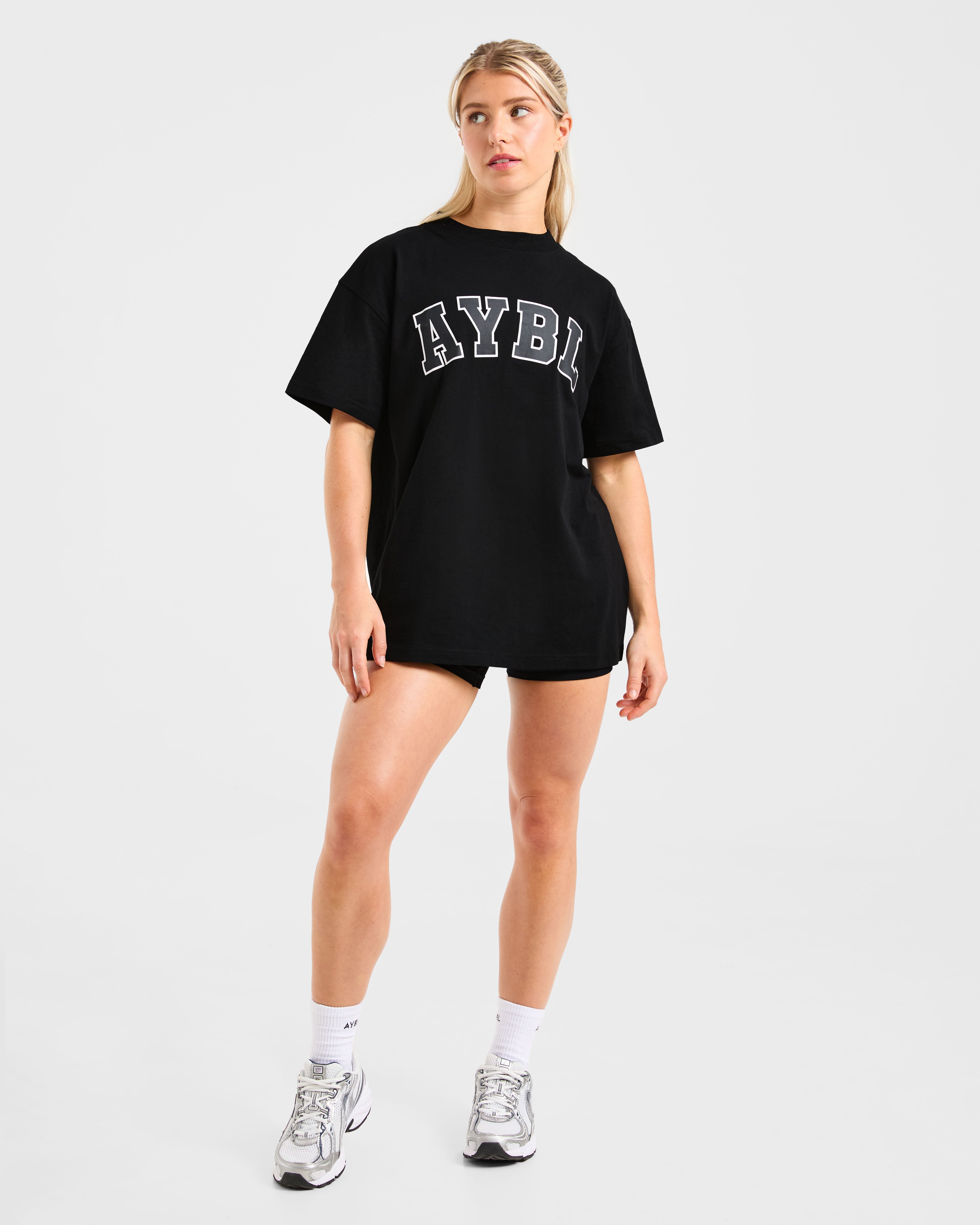 Varsity 2.0 Oversized T Shirt - Black