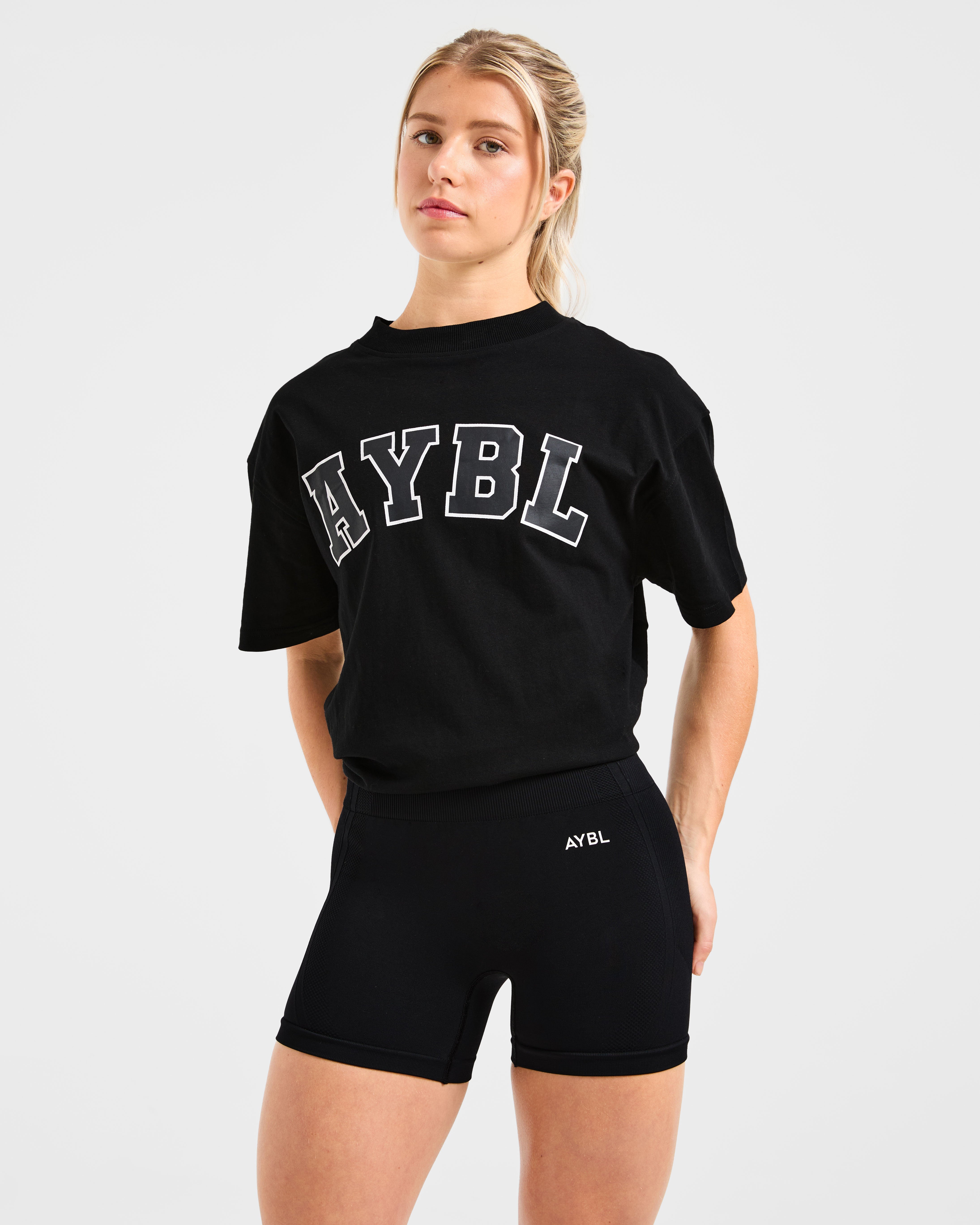 Varsity 2.0 Oversized T Shirt - Black