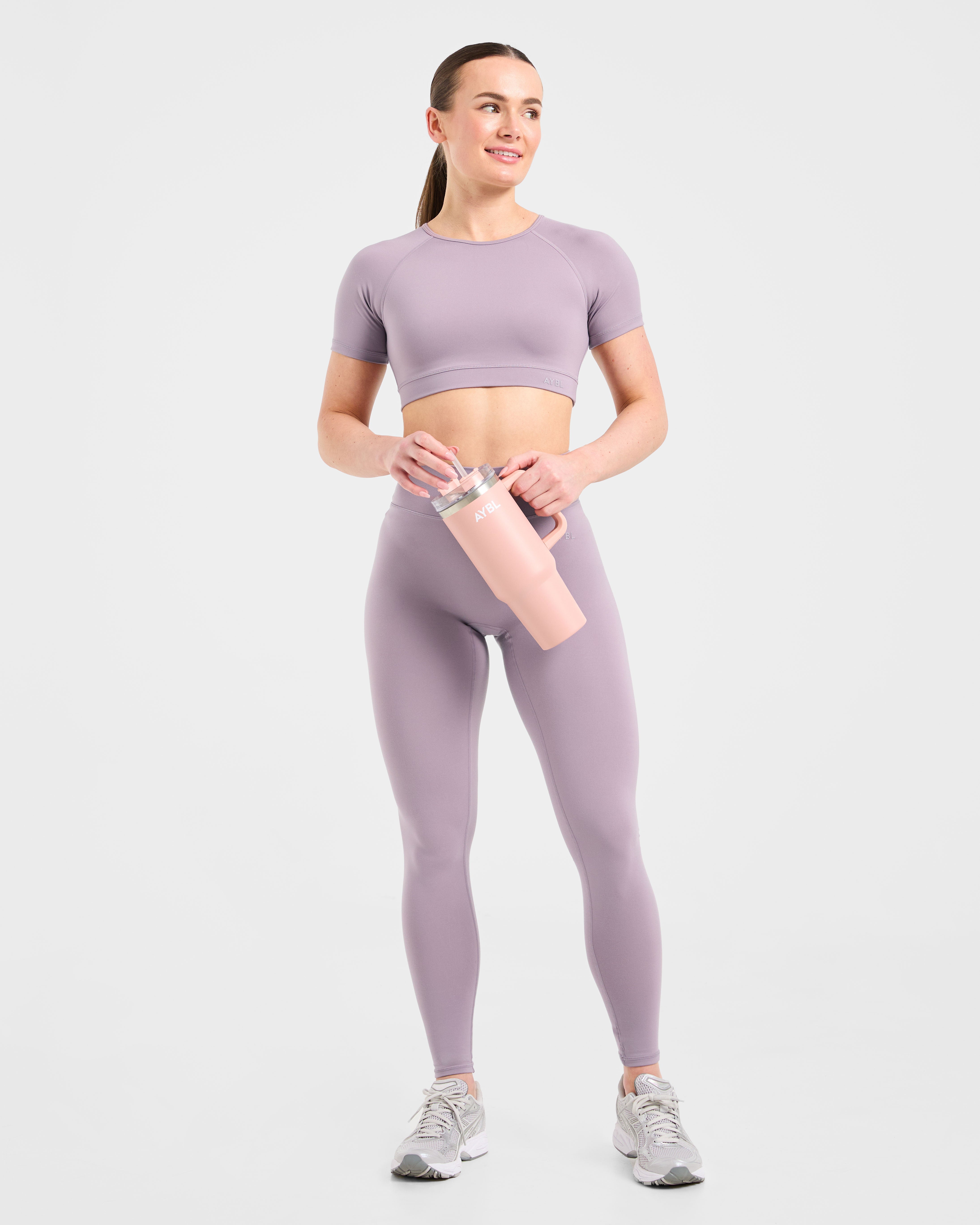 Staple Crop Top - Mauve Purple