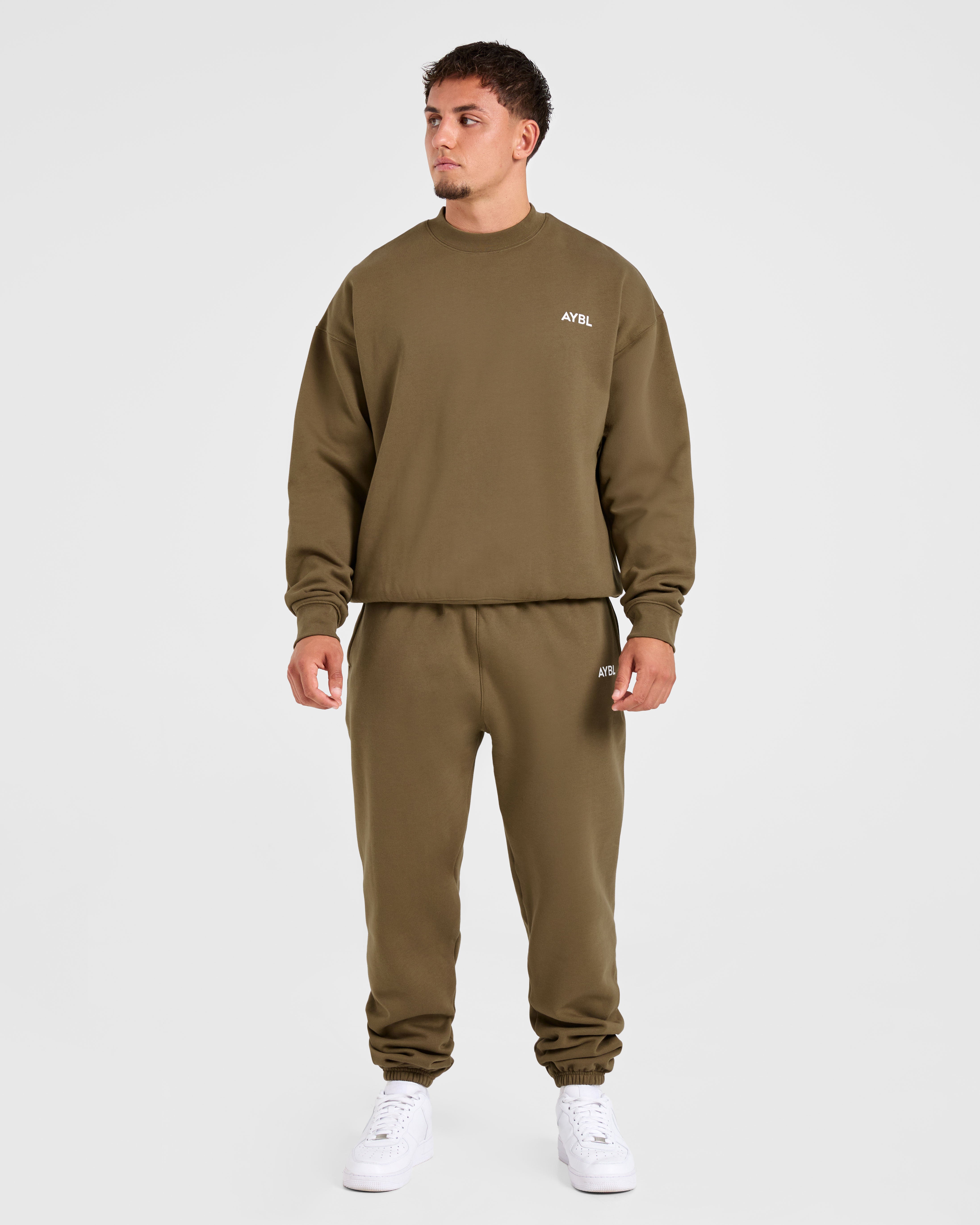 Essential Oversized Joggers- Olive Green