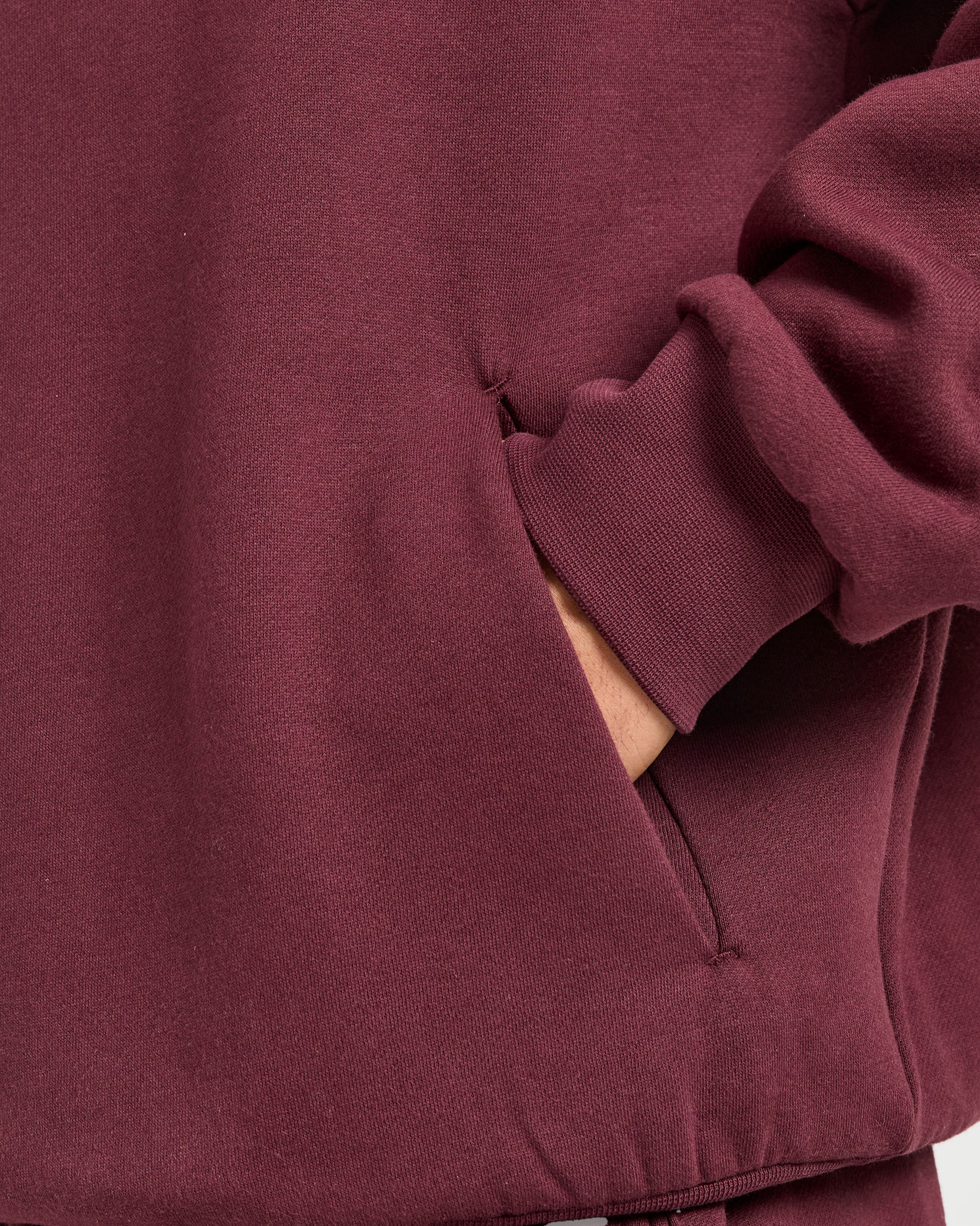 Essential Oversized Hoodie - Burgundy Red