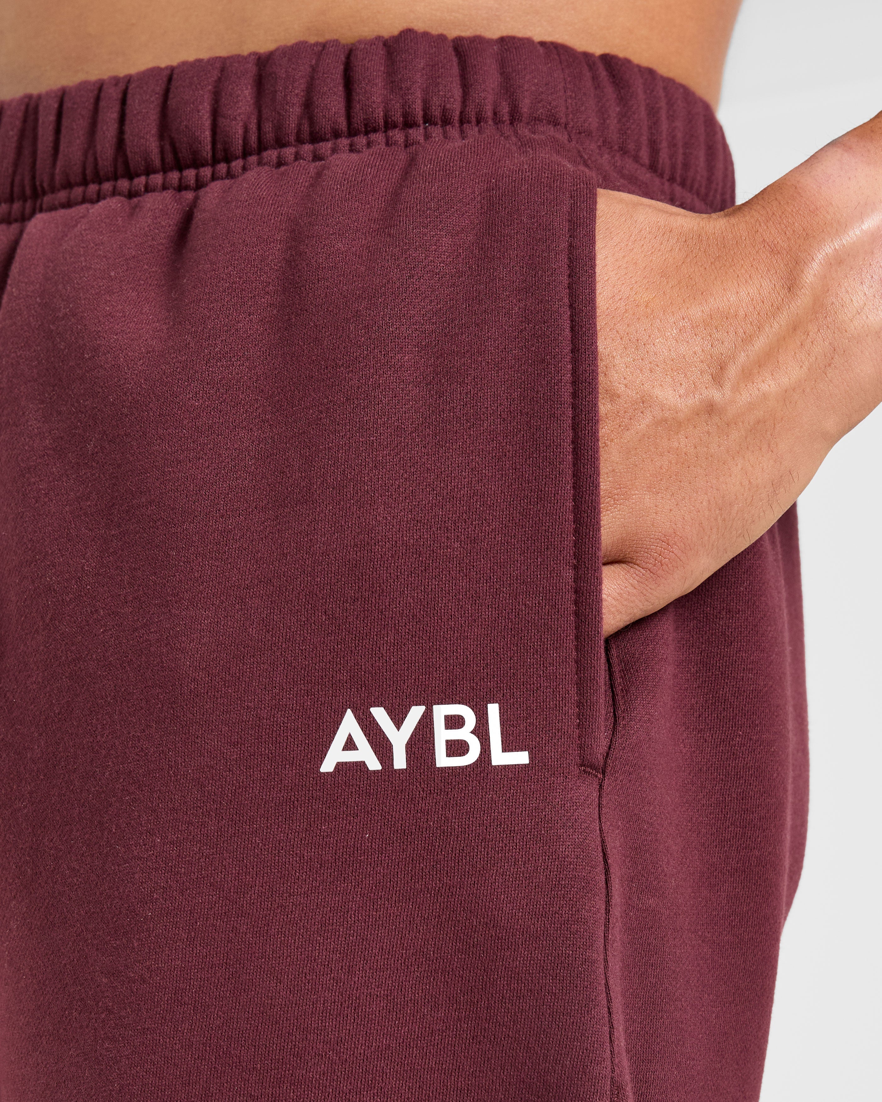 Essential Oversized Joggers- Burgundy Red