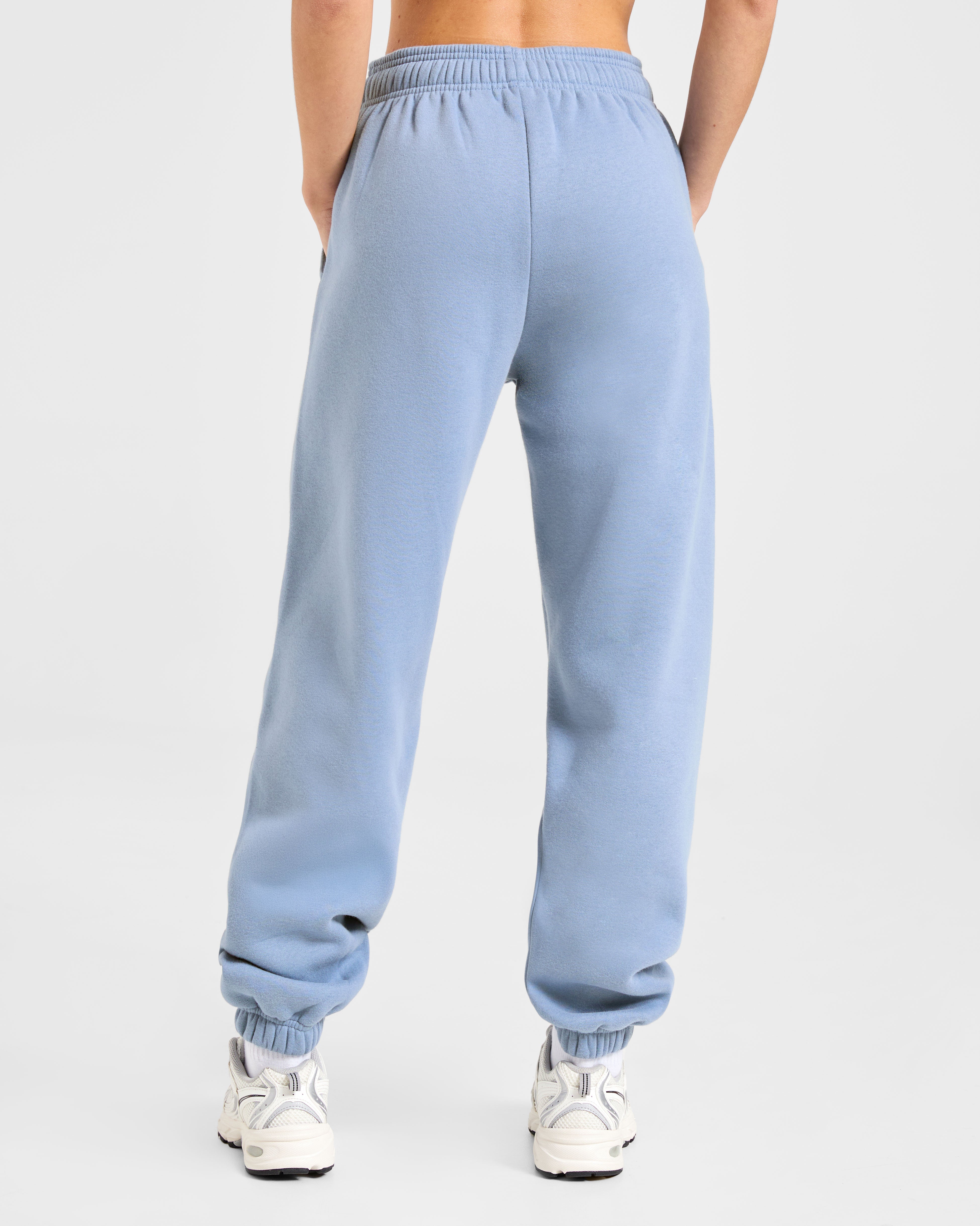 Retro Athletics Oversized Joggers - Vintage Blue