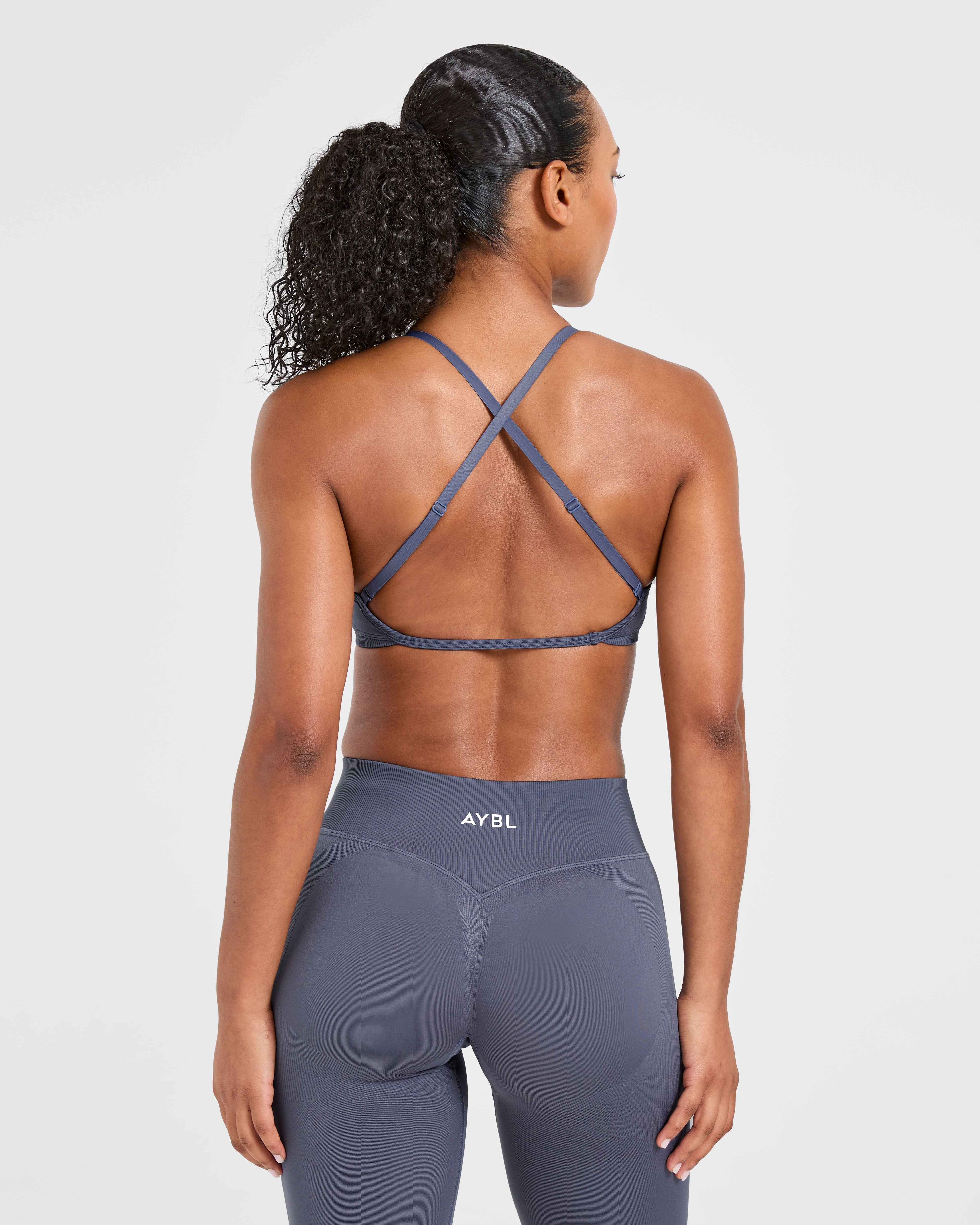 Adapt Seamless Strappy Sports Bra - Slate