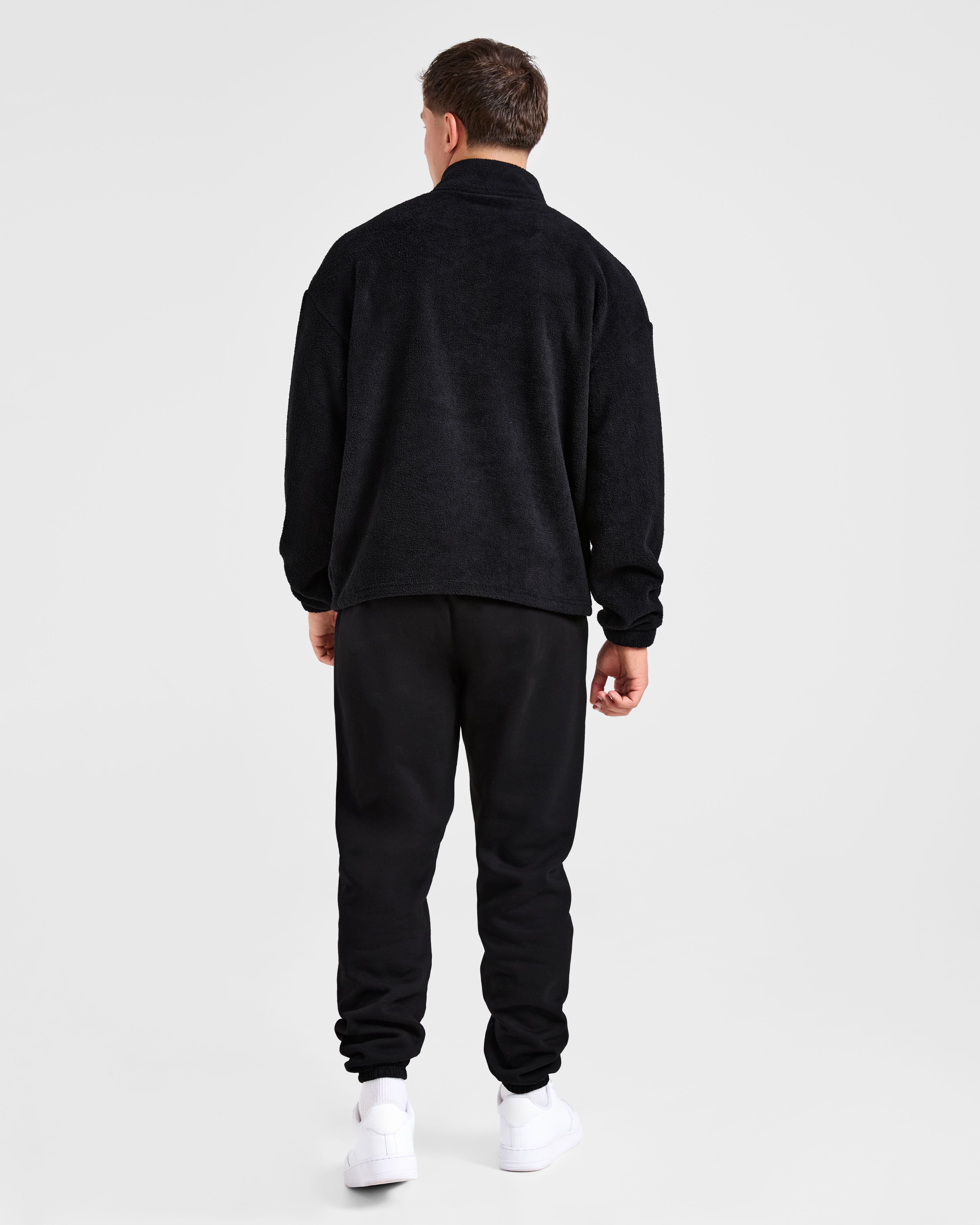 Essential 1/4 Zip Fleece  - Black