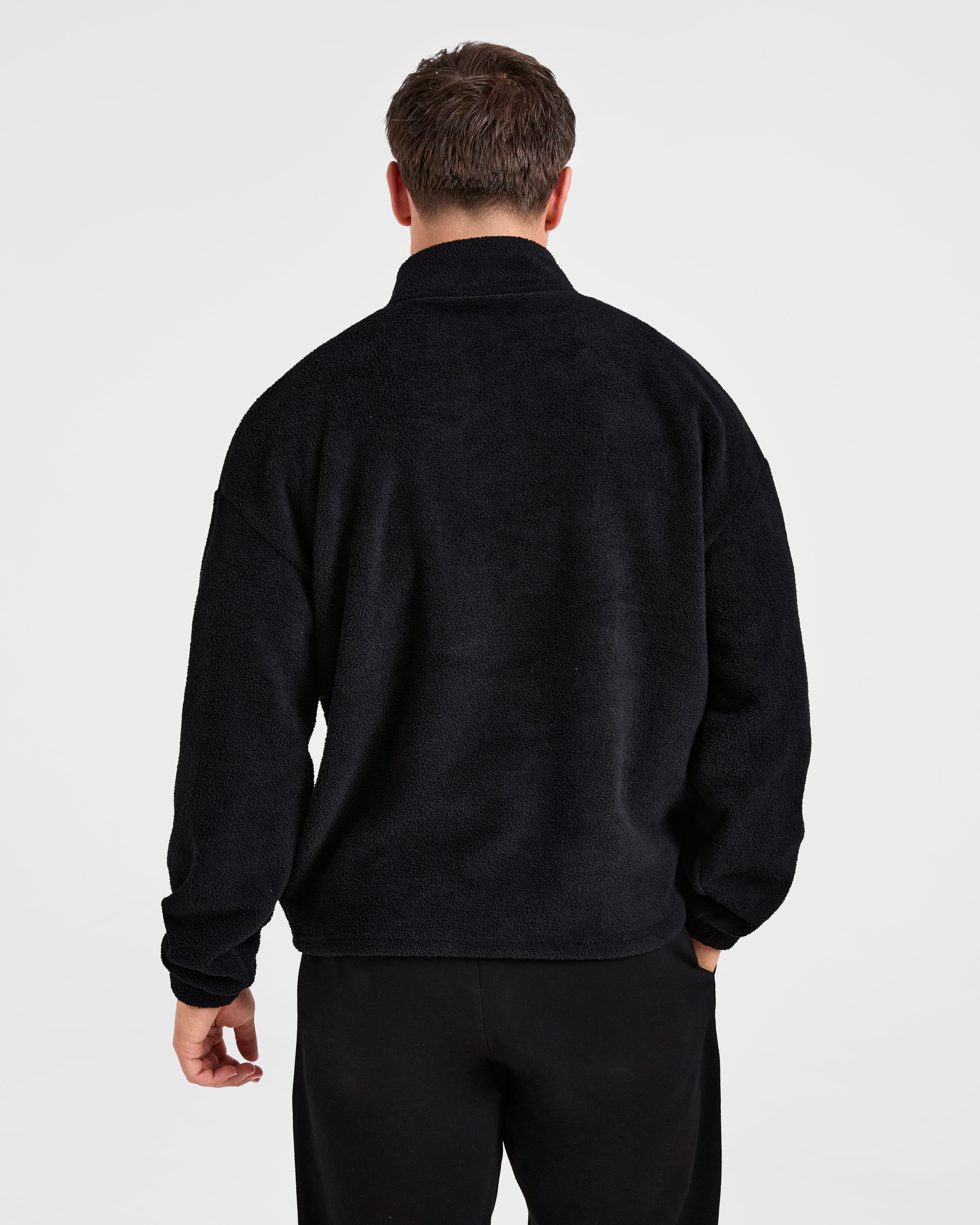 Essential 1/4 Zip Fleece  - Black