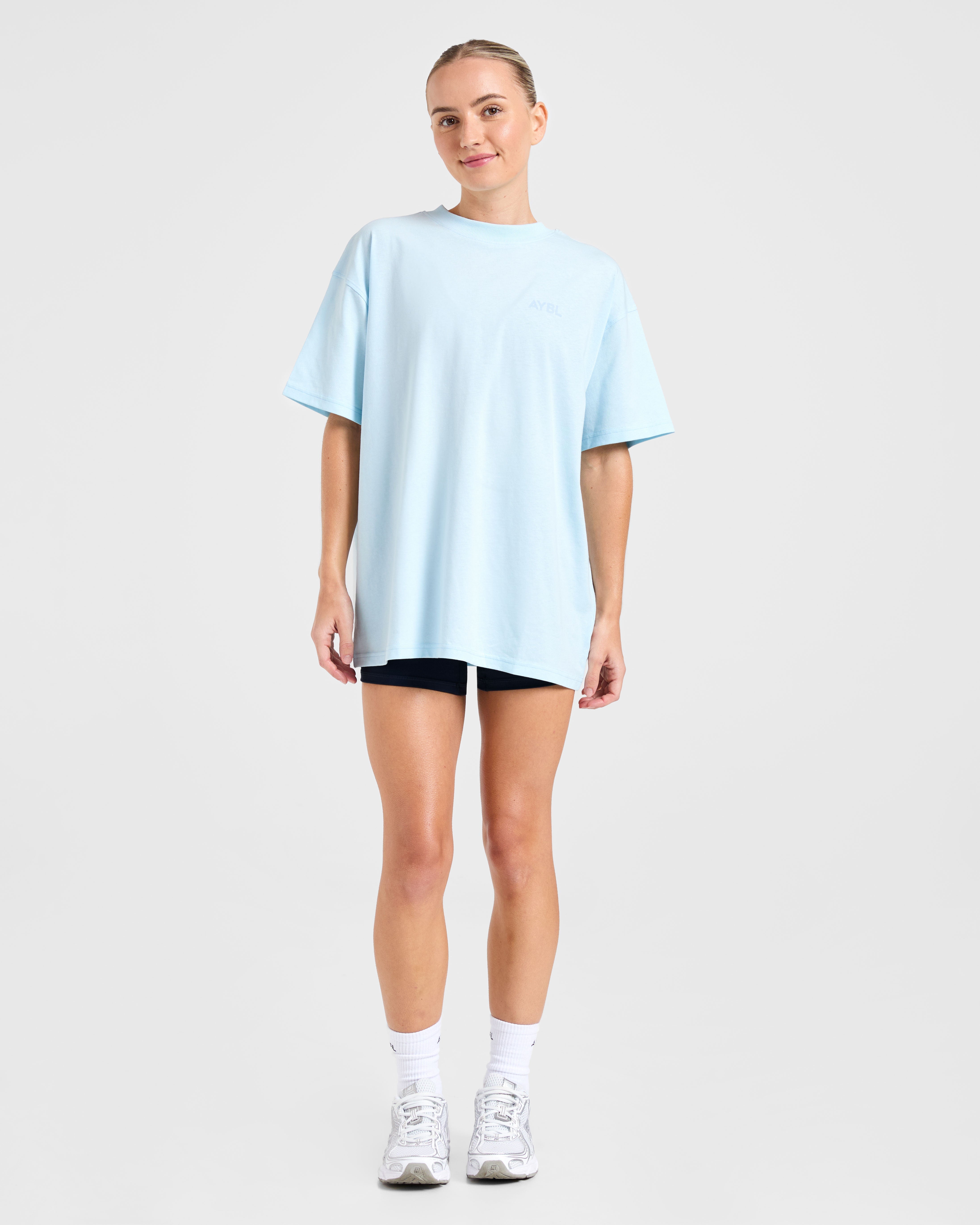 Lift Graphic Oversized T Shirt - Baby Blue