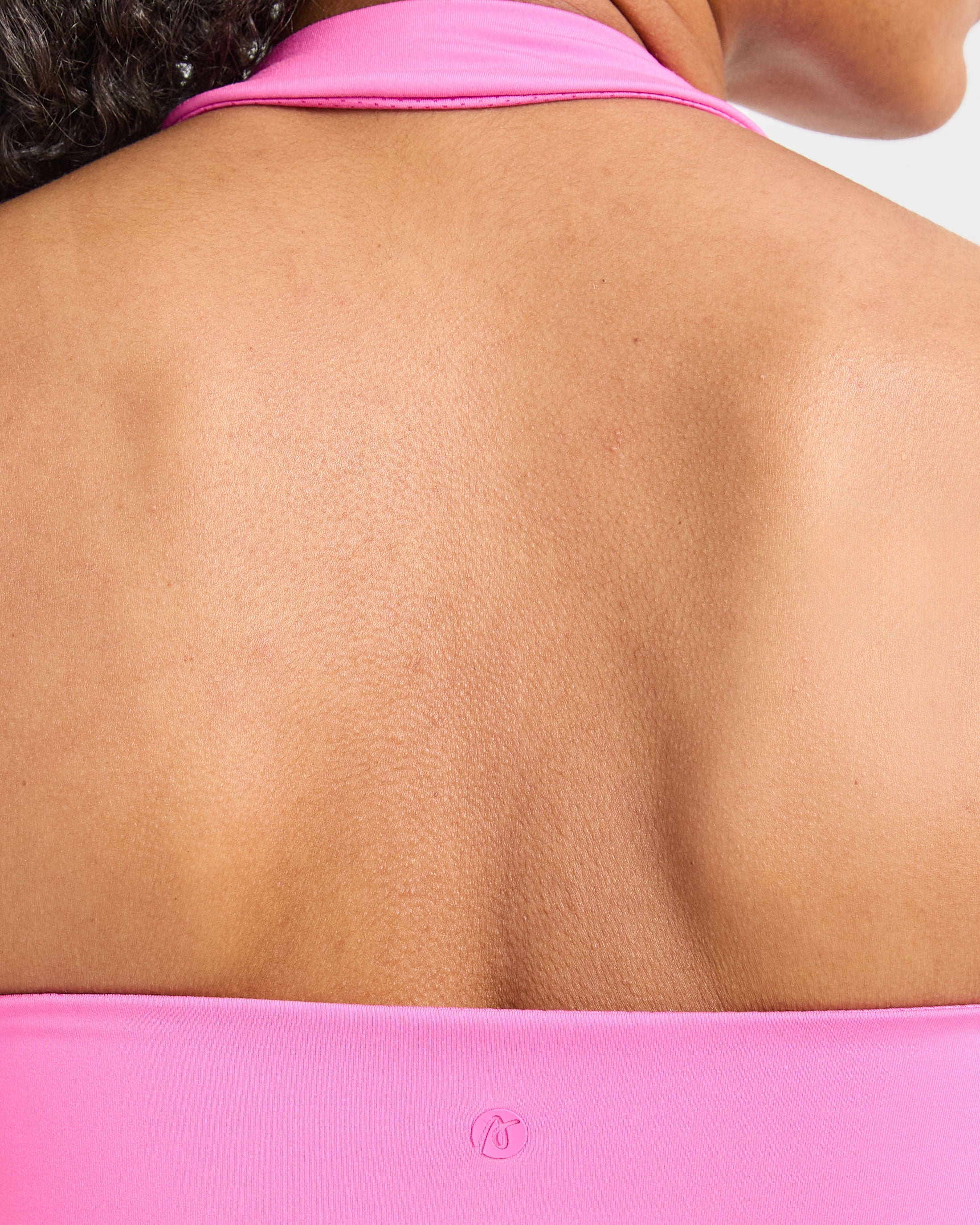 Staple Halterneck Crop Top - Summer Pink