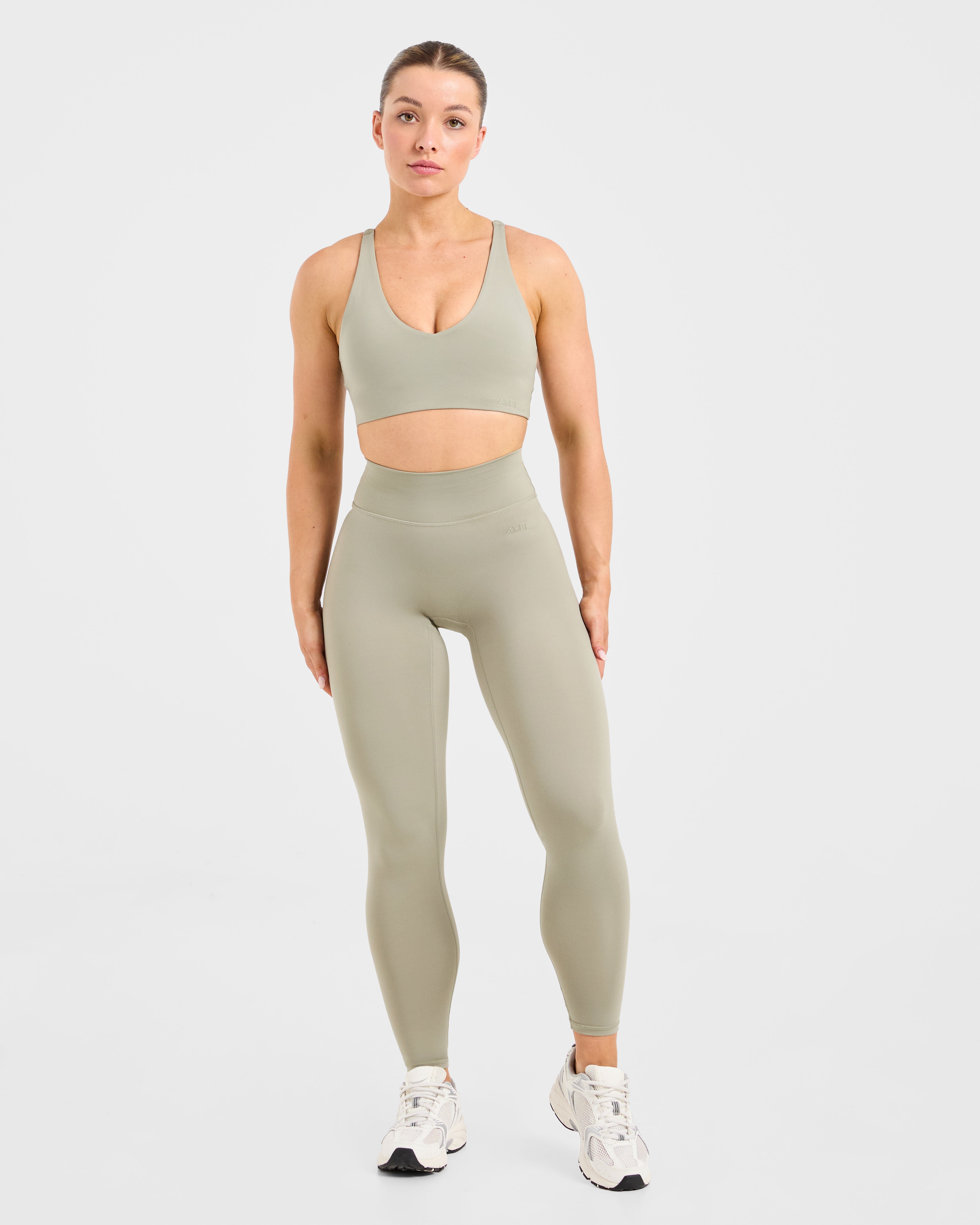 Staple Sports Bra - Washed Olive