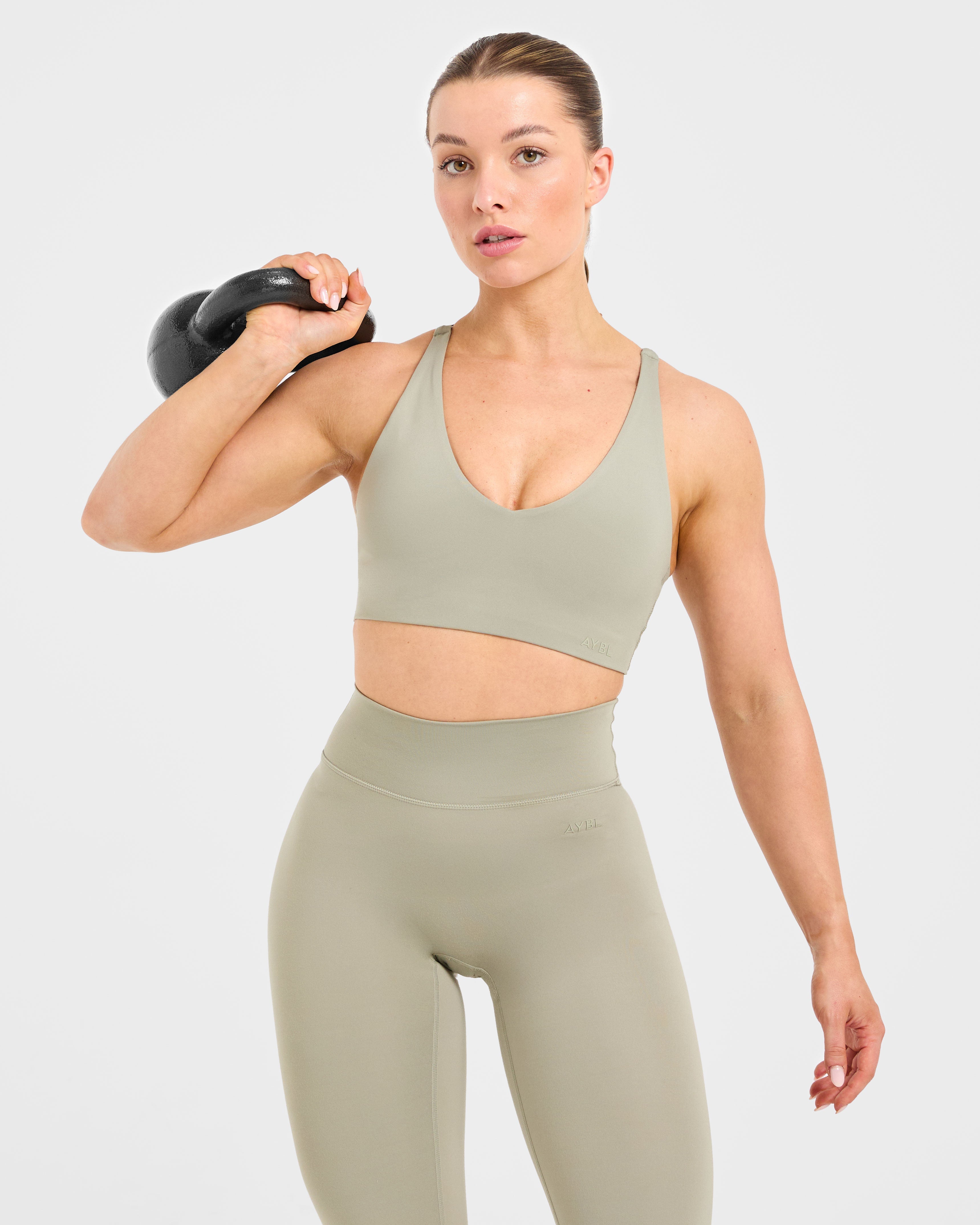 Staple Sports Bra - Washed Olive