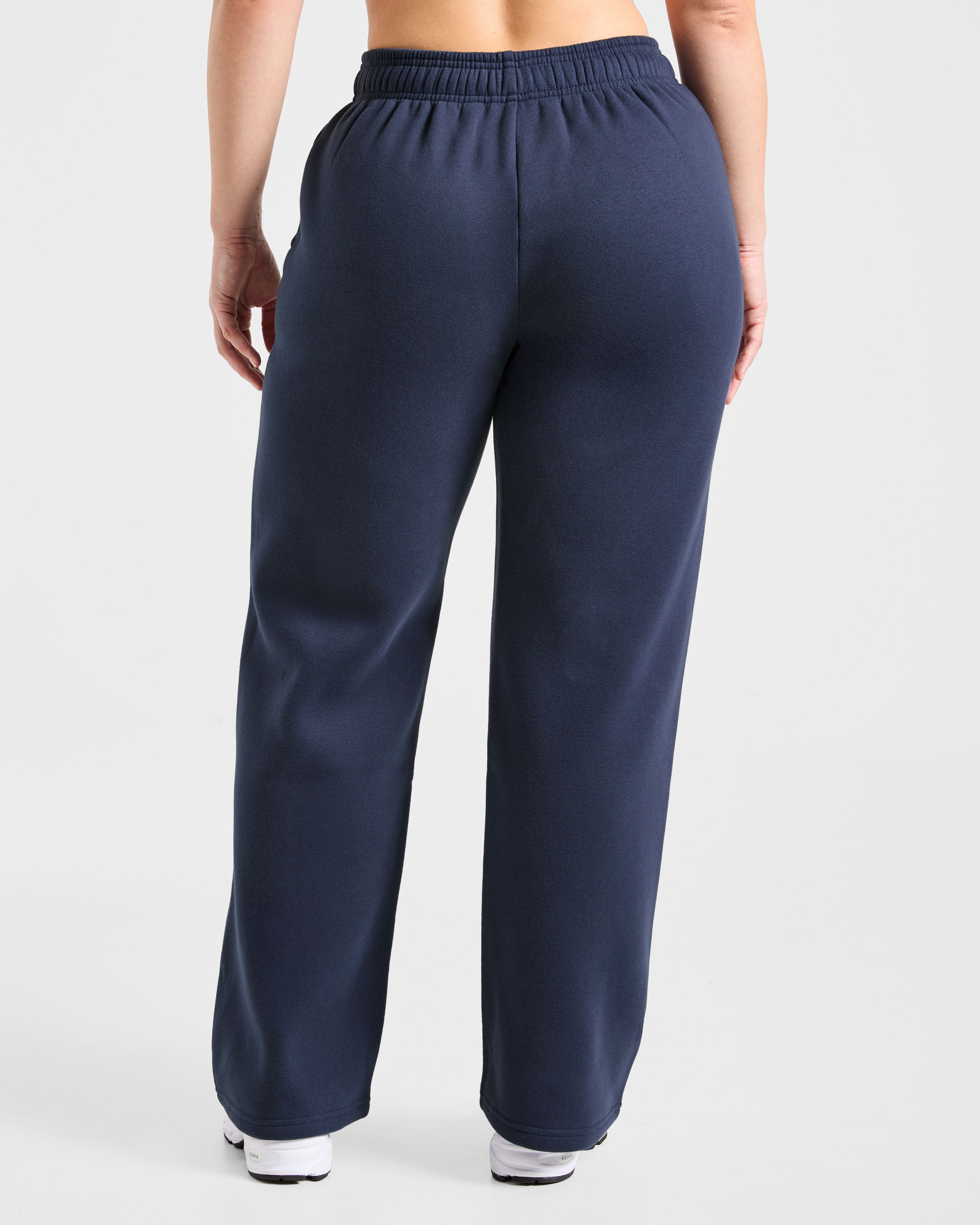 Retro Athletics Oversized Straight Leg Joggers - Navy/Yellow