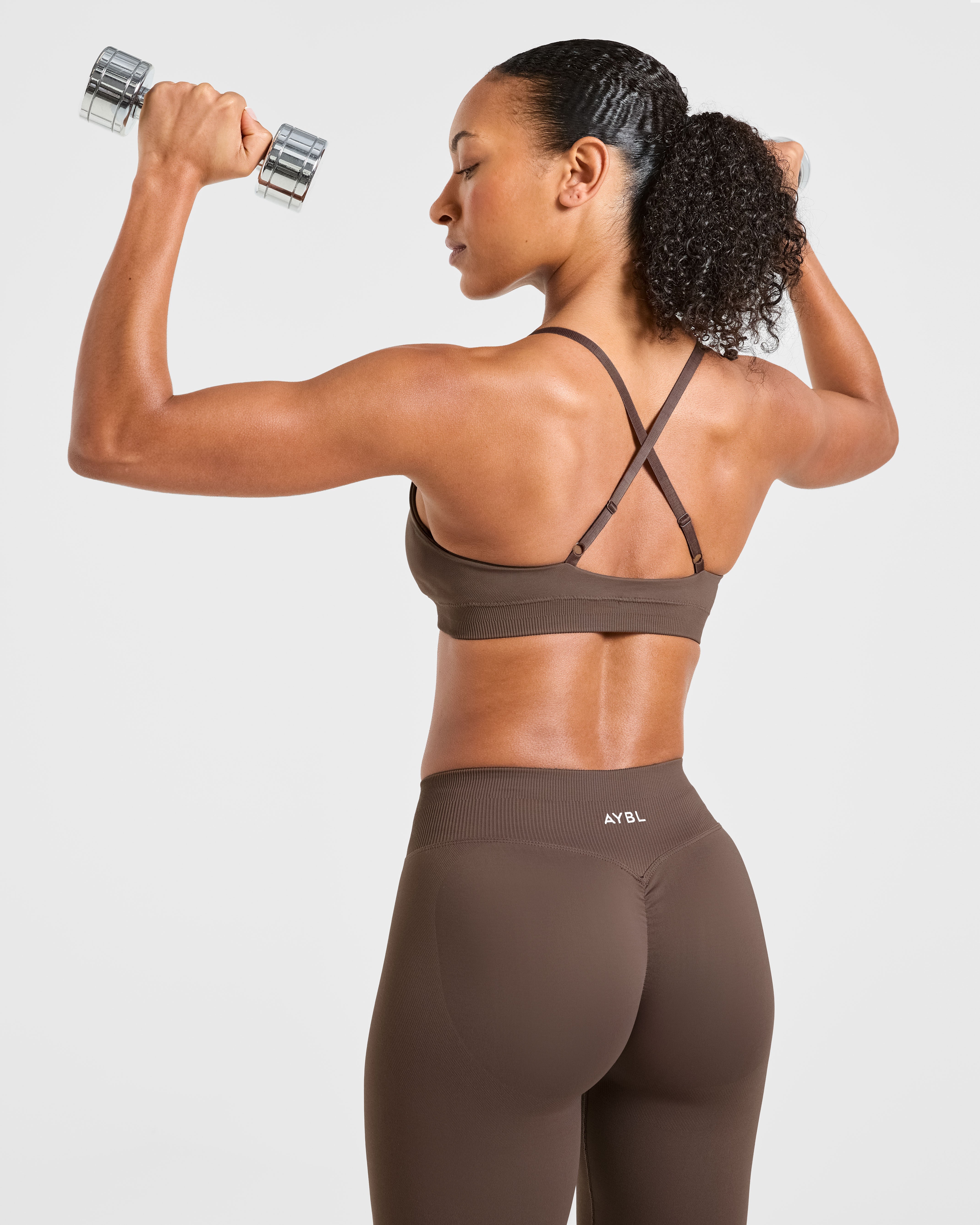 Enhance Seamless Sports Bra - Brown